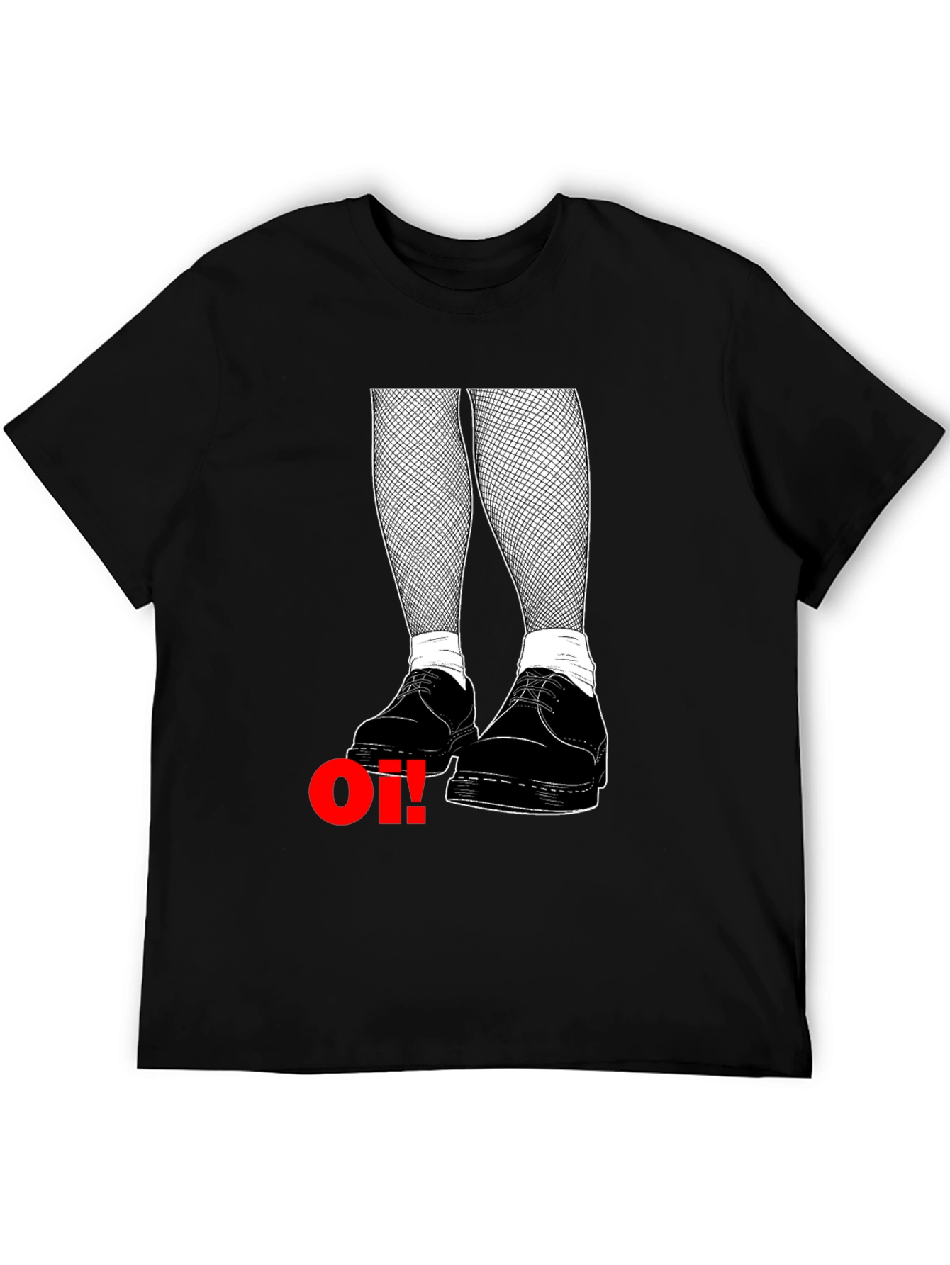 Oi! T-Shirt: Skinhead Style with Fishnet & Boots