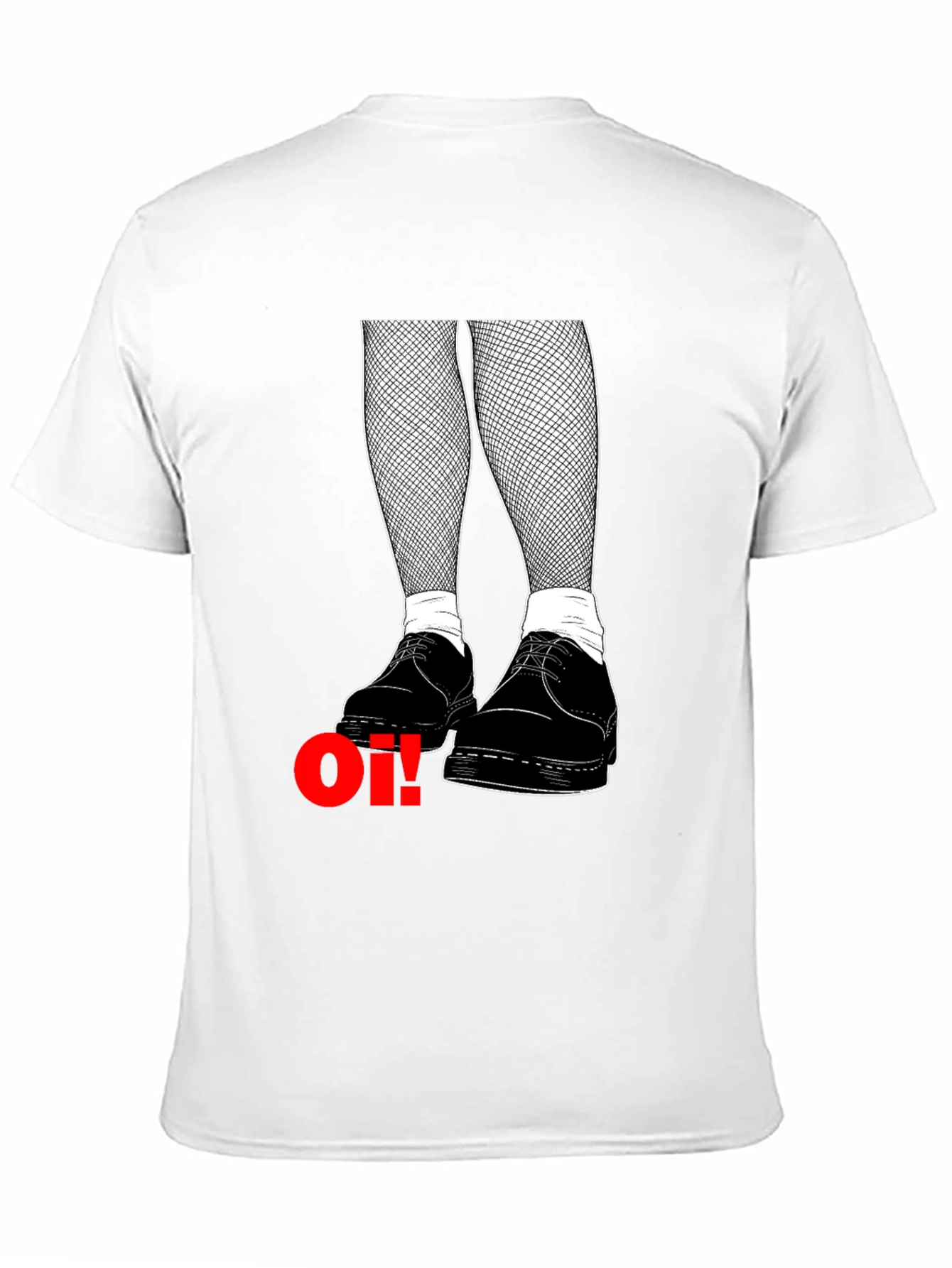 Oi! T-Shirt: Skinhead Style with Fishnet & Boots