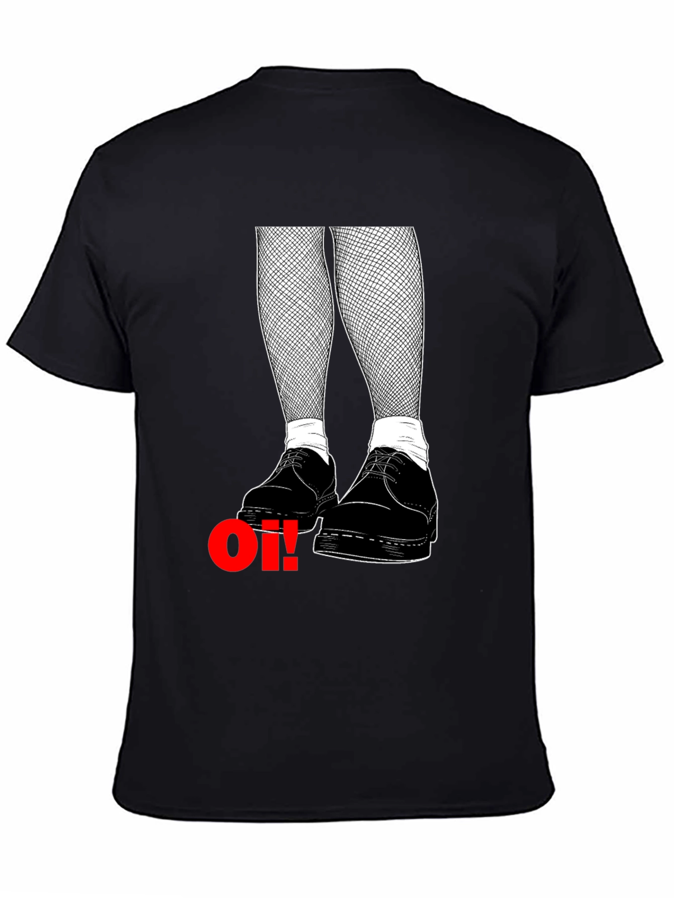 Oi! T-Shirt: Skinhead Style with Fishnet & Boots