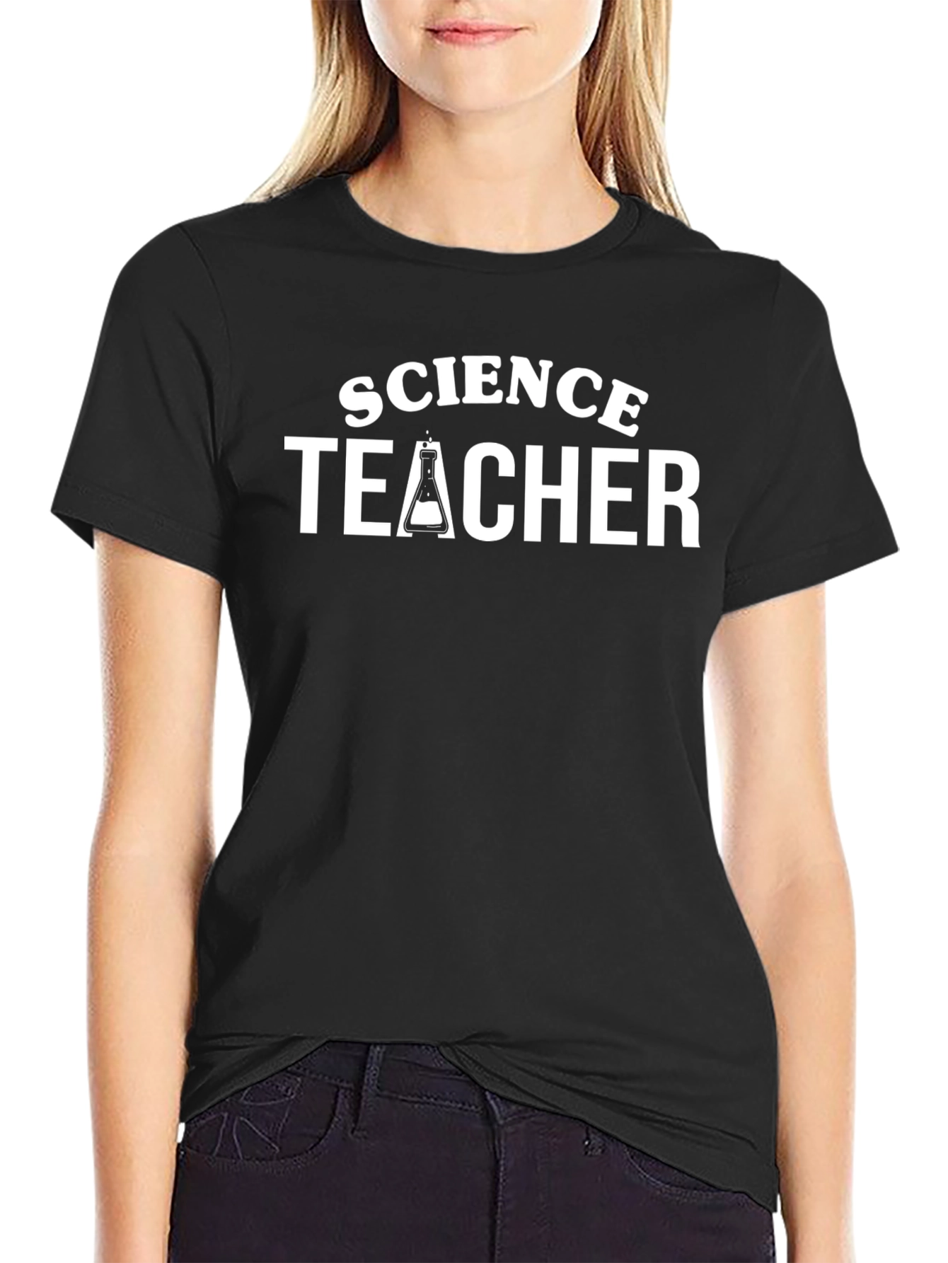 Science Teacher T-Shirt - Black Cotton Blend Unisex
