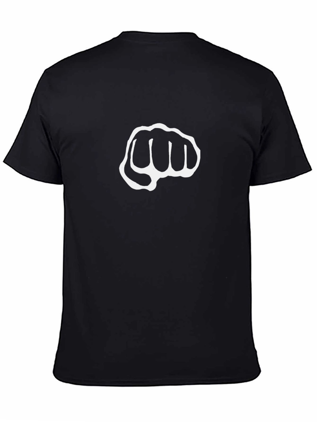 Fist Bump Graphic T-Shirt - Black Casual Tee