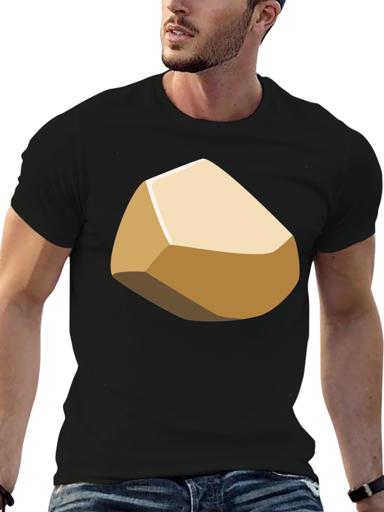 Cartoon Rock Graphic T-Shirt
