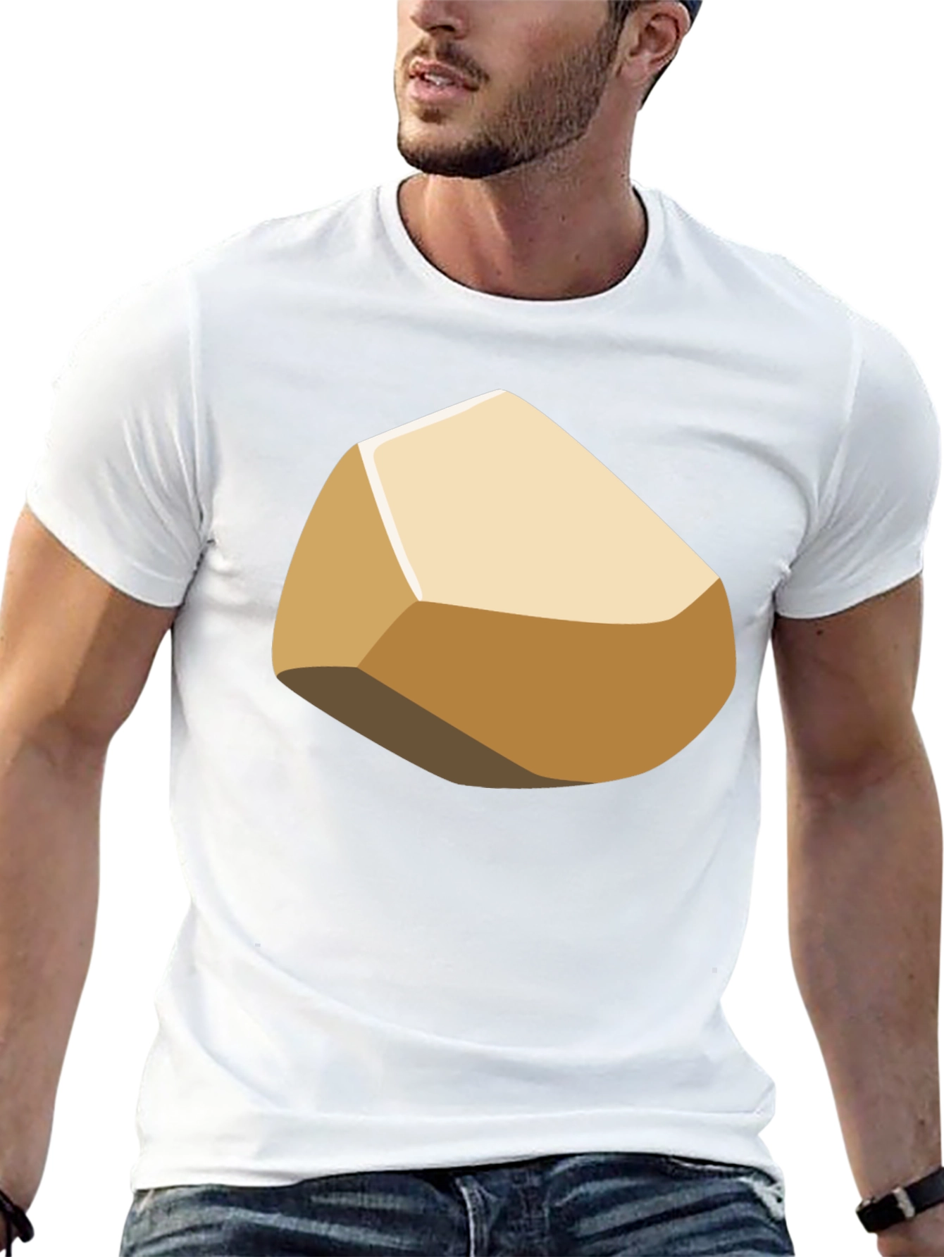 Cartoon Rock Graphic T-Shirt