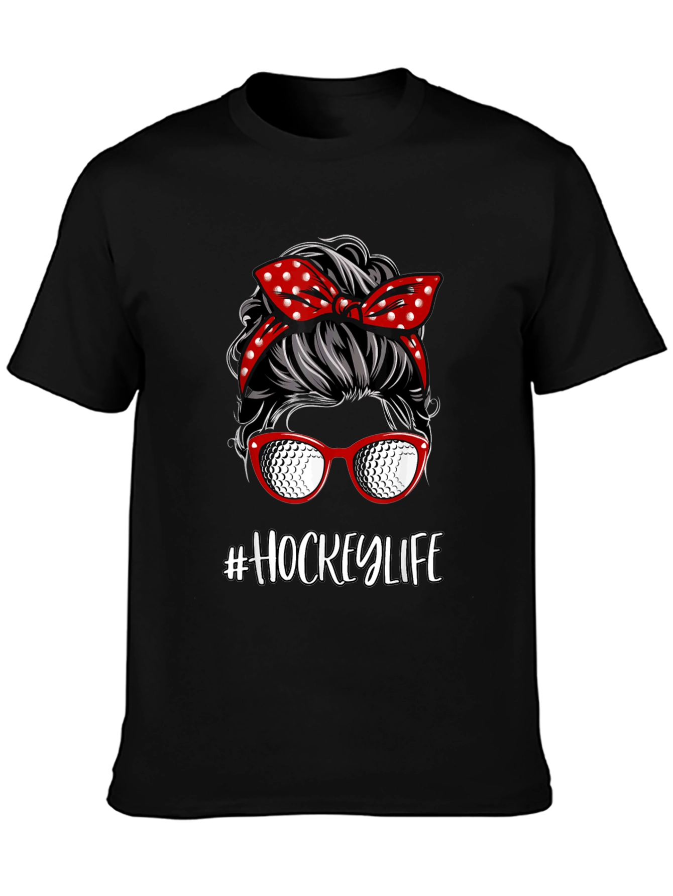 Hockey Life Messy Bun T-Shirt