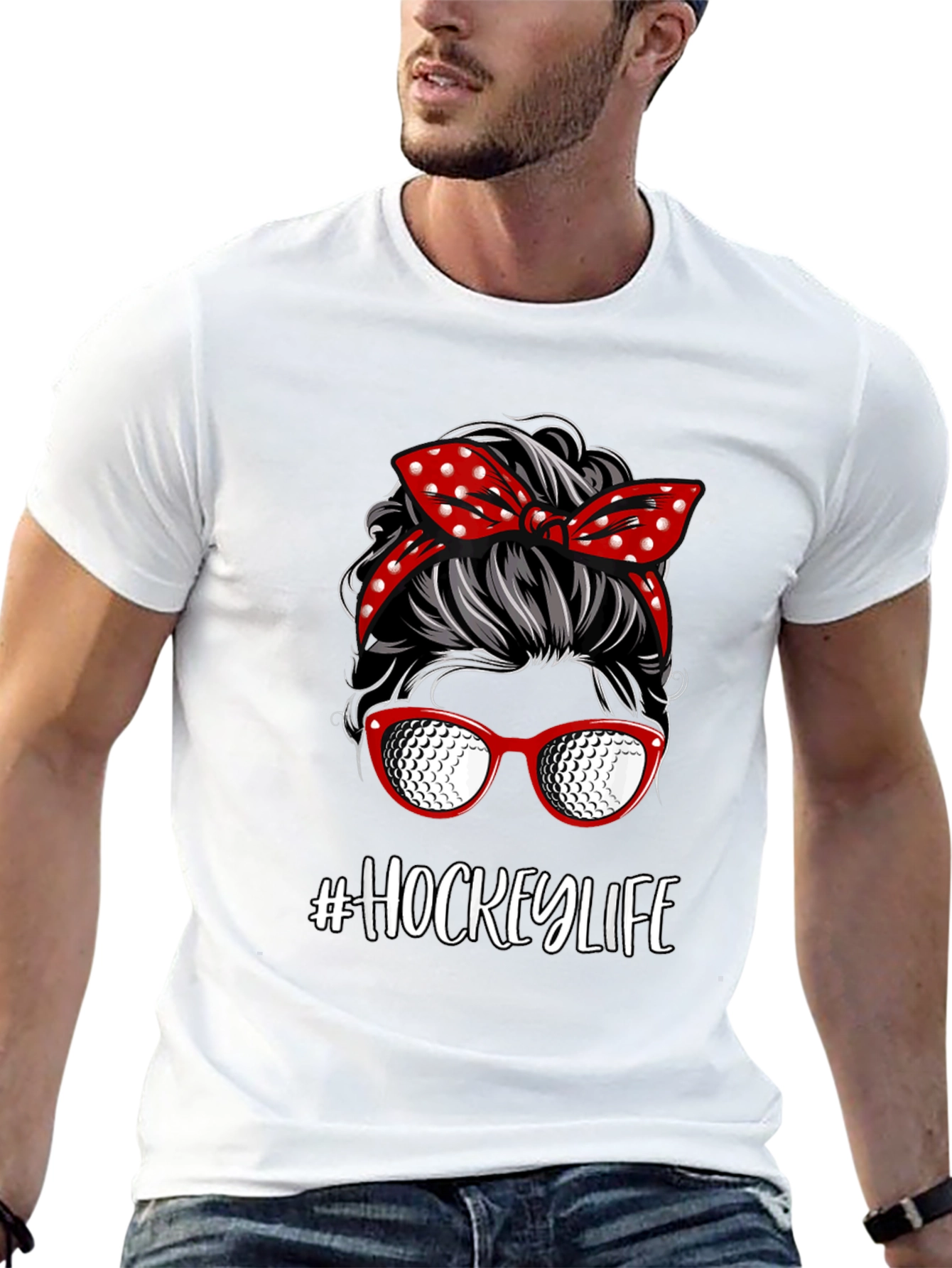 Hockey Life Messy Bun T-Shirt