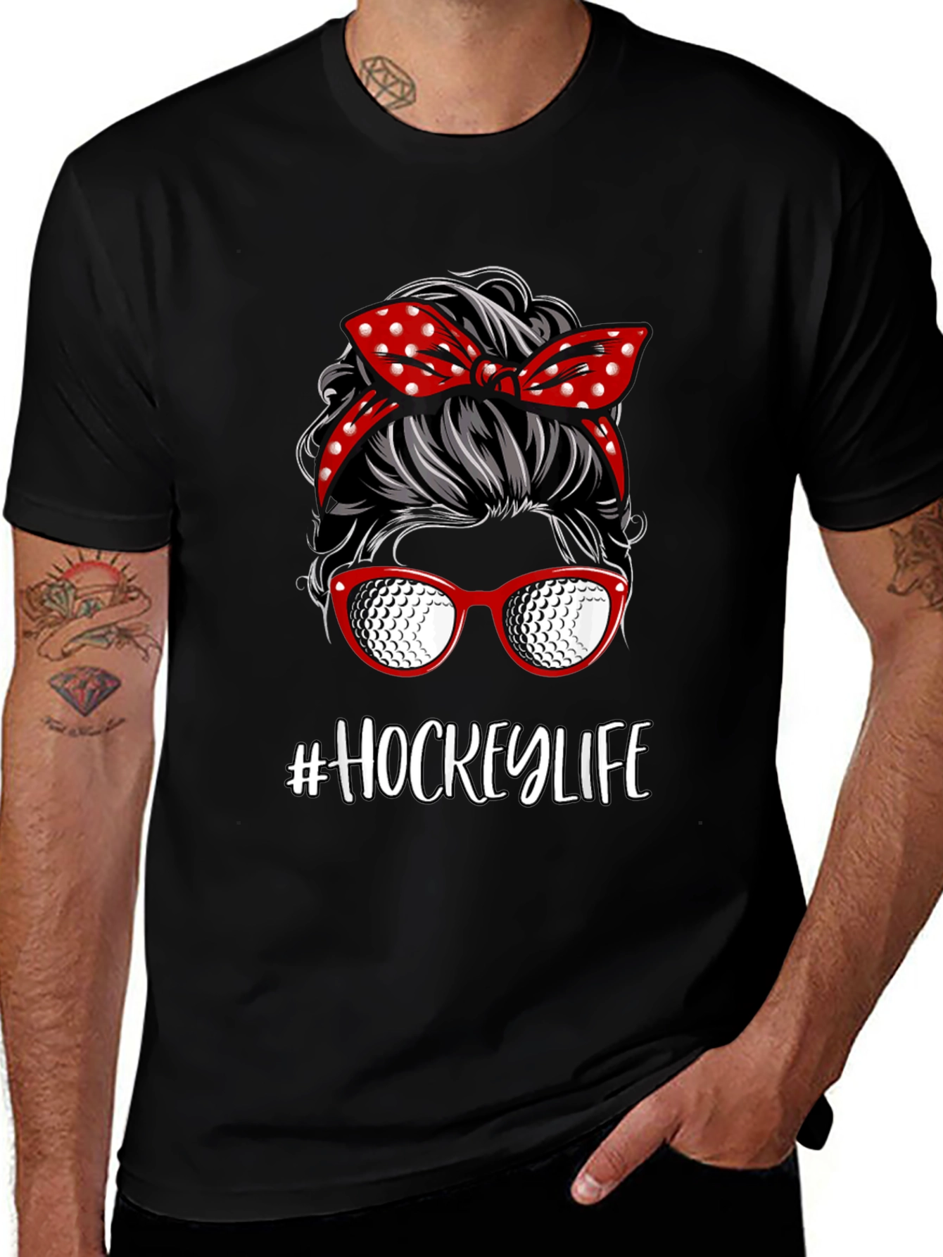 Hockey Life Messy Bun T-Shirt