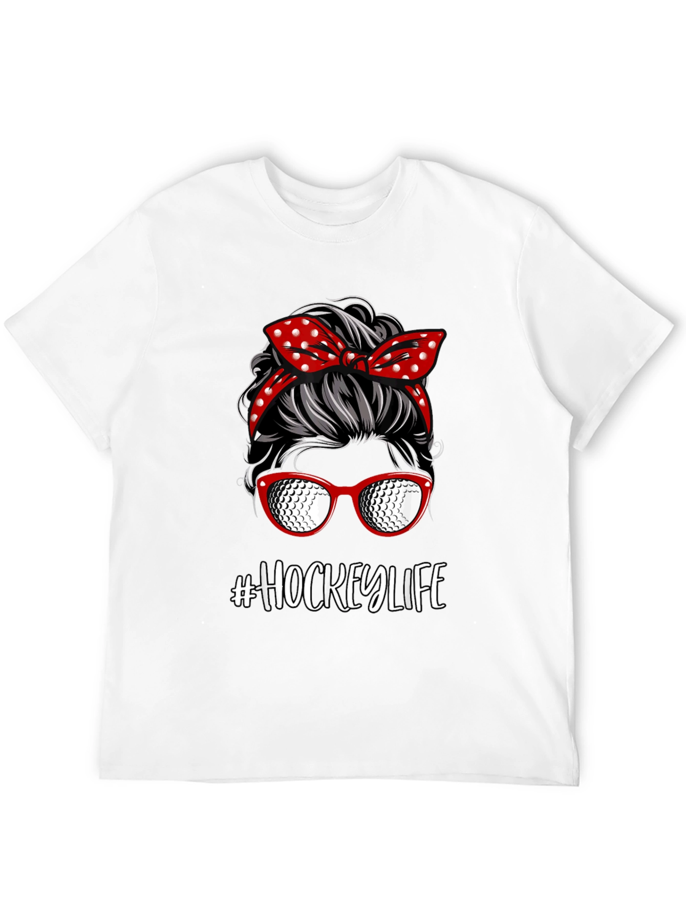 Hockey Life Messy Bun T-Shirt