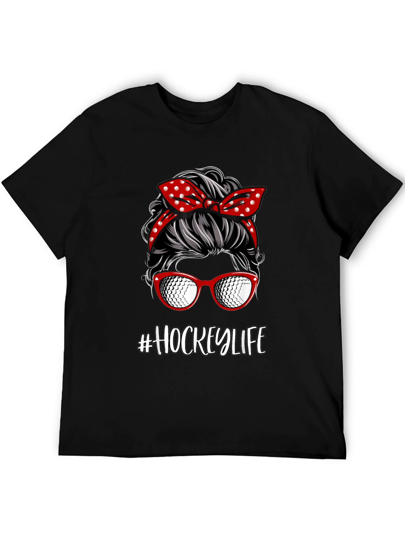 Hockey Life Messy Bun T-Shirt