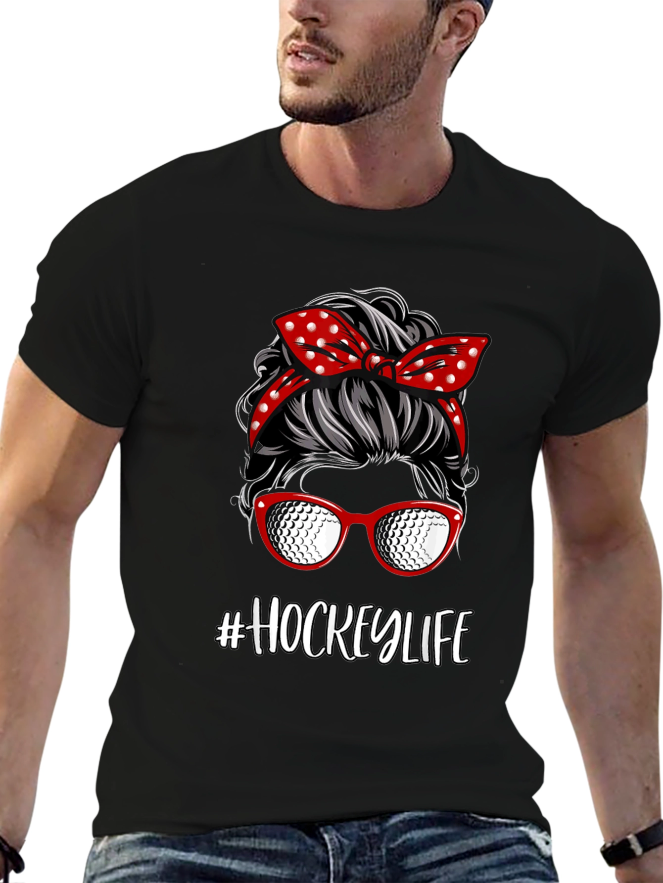 Hockey Life Messy Bun T-Shirt