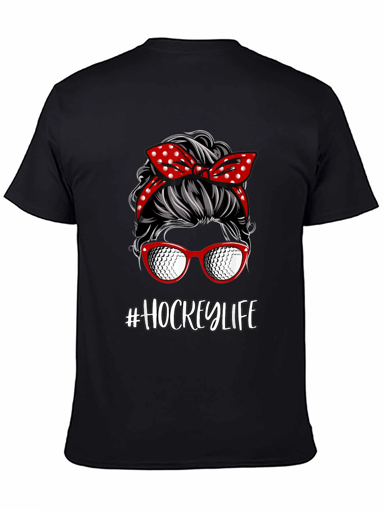 Hockey Life Messy Bun T-Shirt
