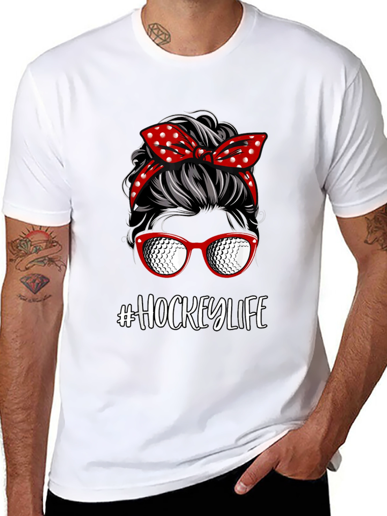 Hockey Life Messy Bun T-Shirt