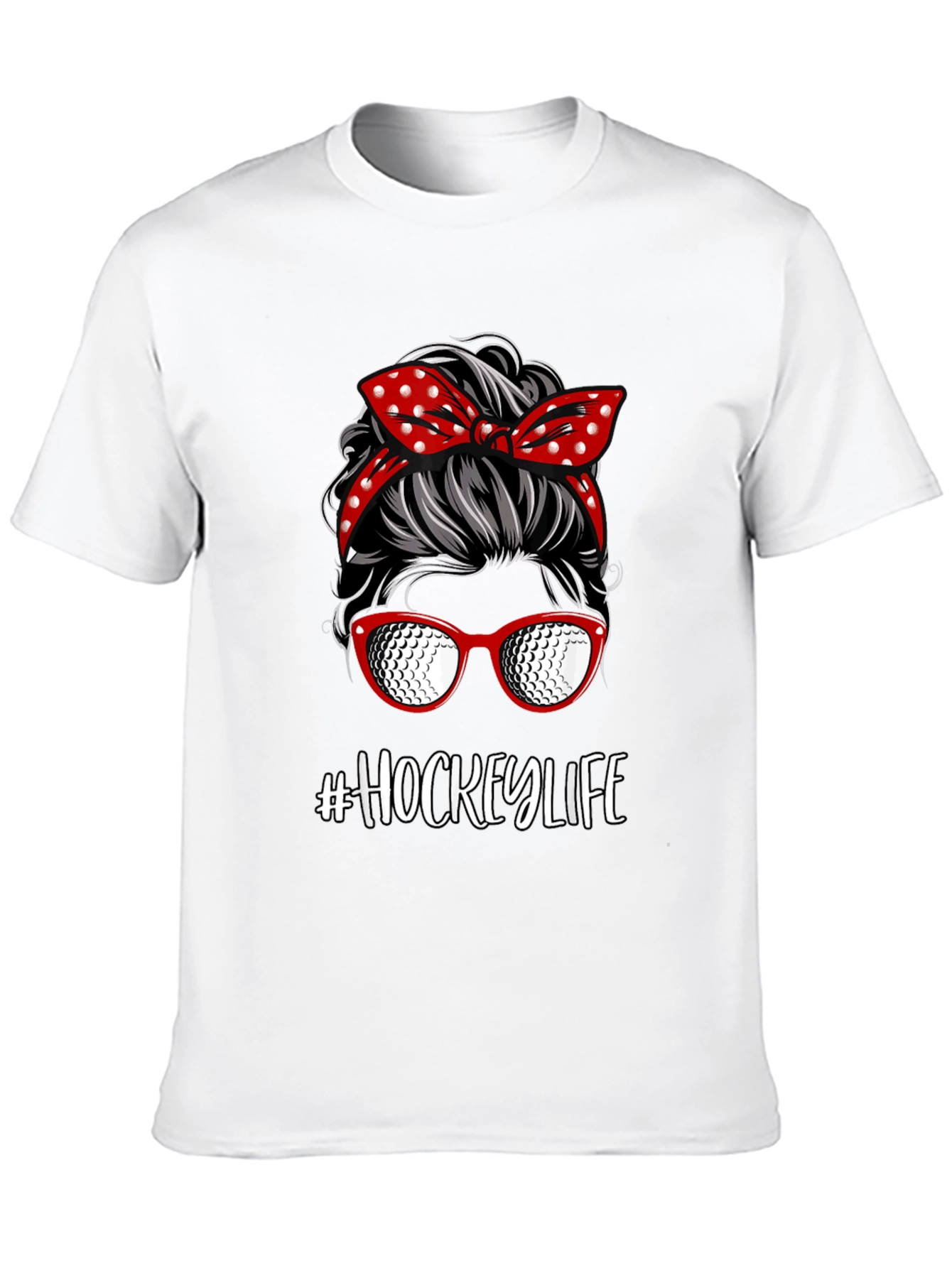 Hockey Life Messy Bun T-Shirt