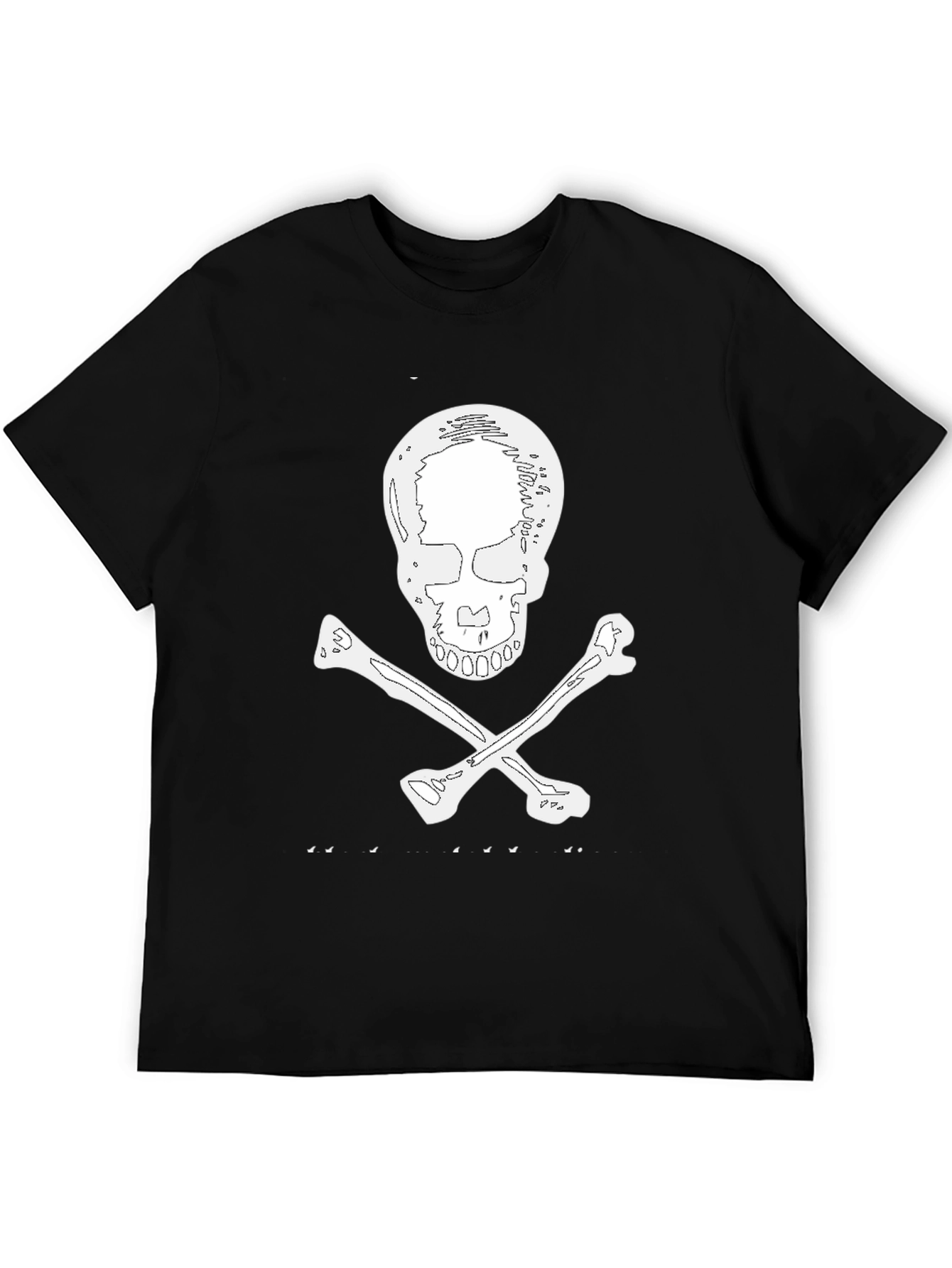 Skull & Crossbones Graphic Tee - Black