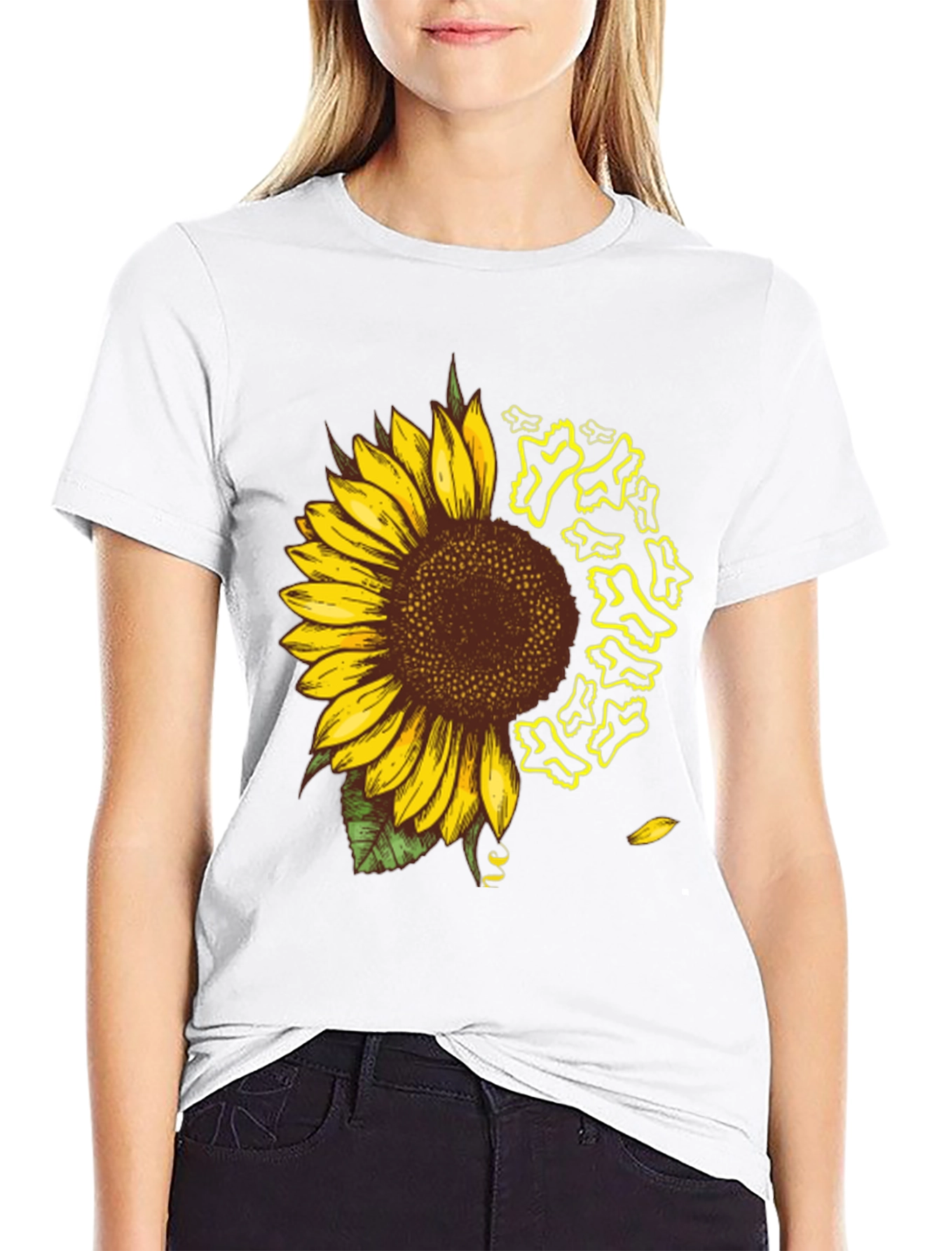 Sunflower Fox Logo Graphic Tee - Black