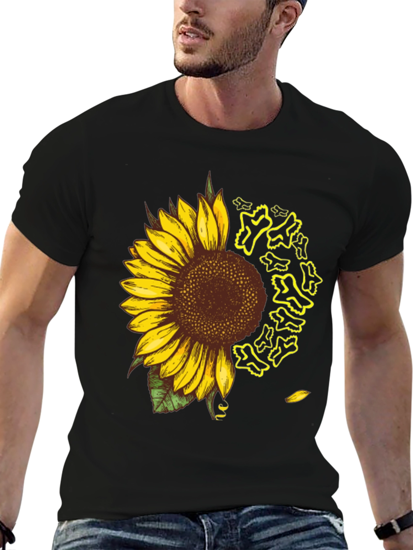 Sunflower Fox Logo Graphic Tee - Black