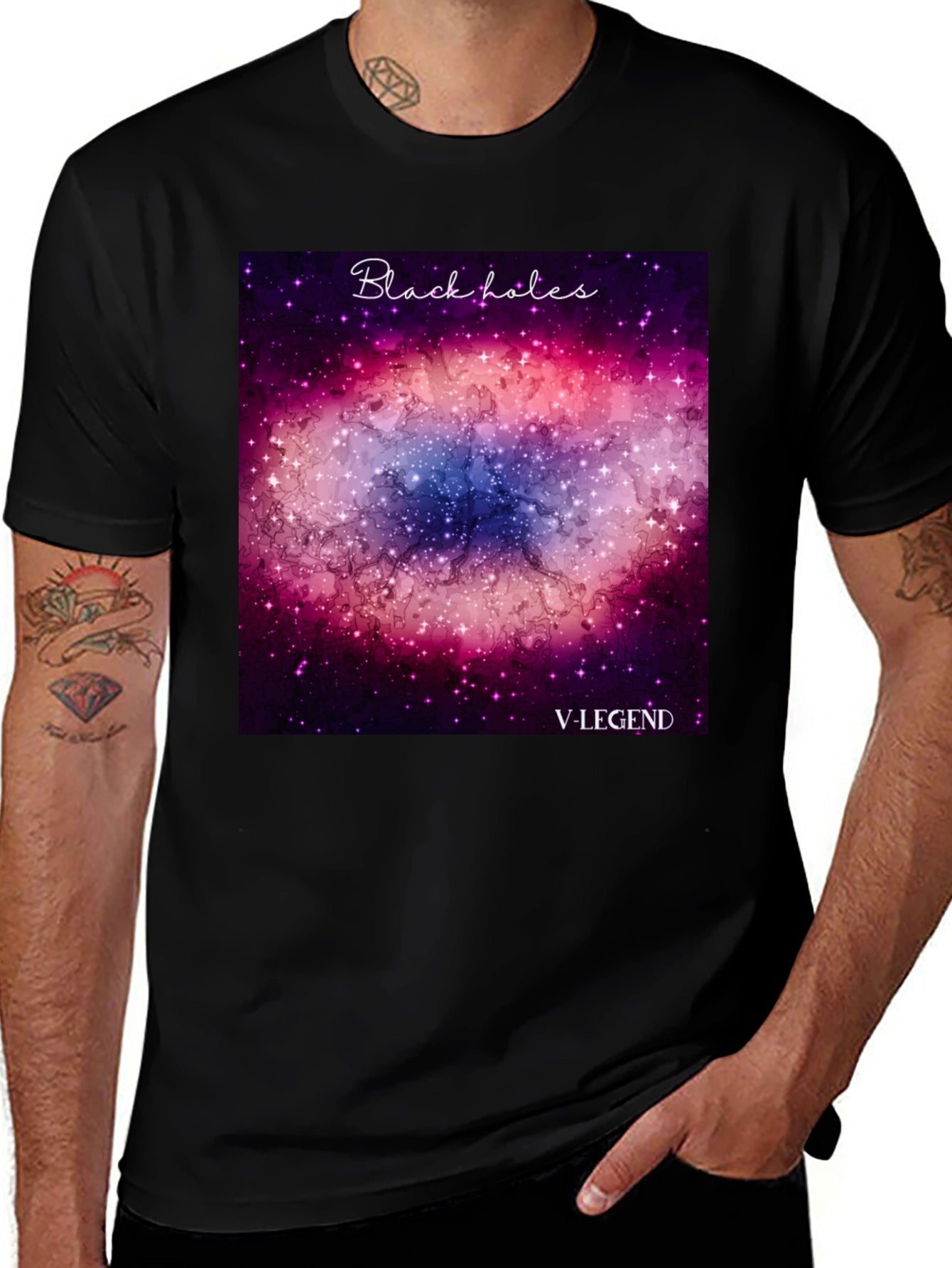 Black Hole Graphic Tee - V-Legend Premium Cotton