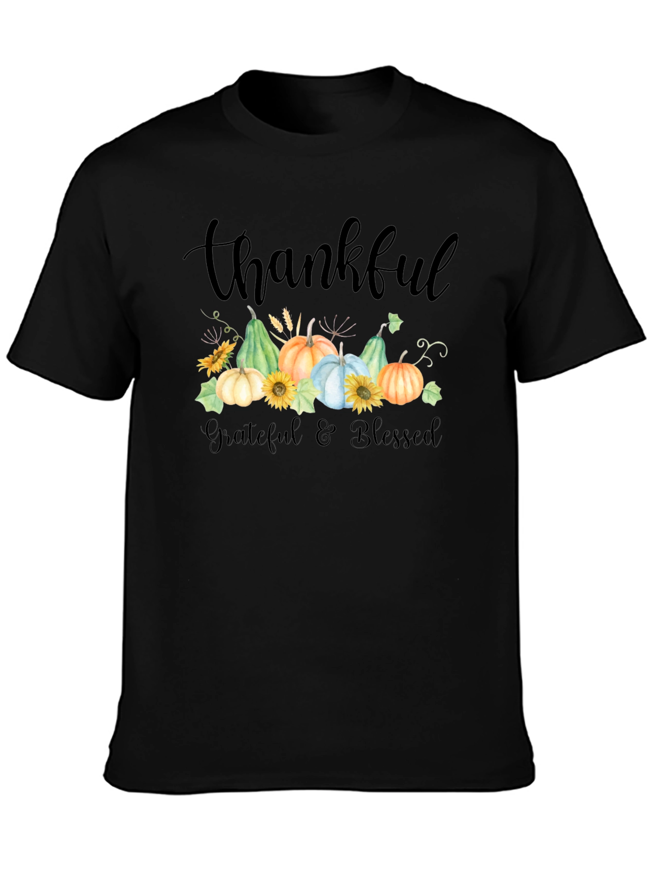 Thankful Grateful Blessed Fall T-Shirt