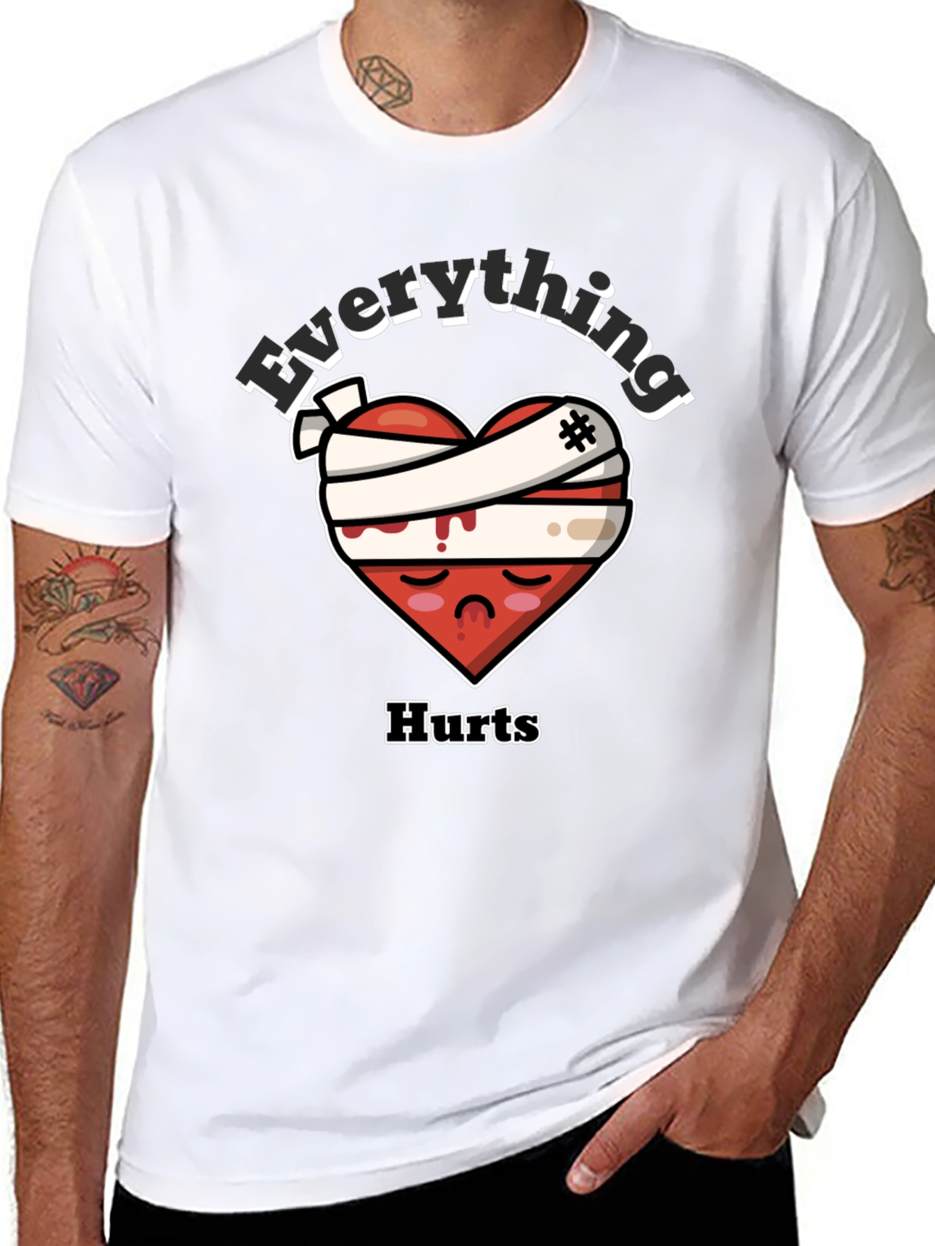 Everything Hurts Heart Graphic T-Shirt