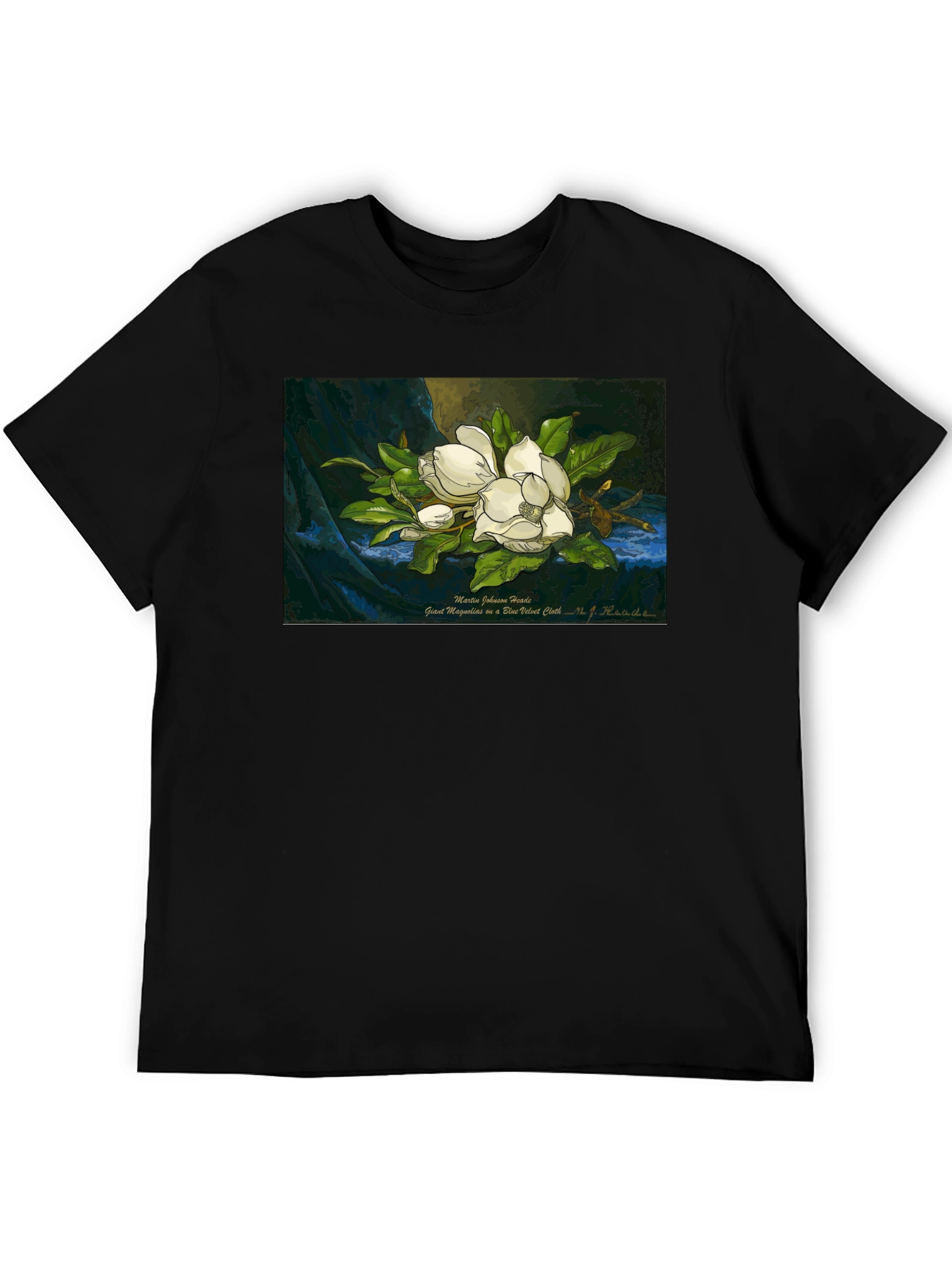 Magnolia Art Print T-Shirt - Elegant Floral Design