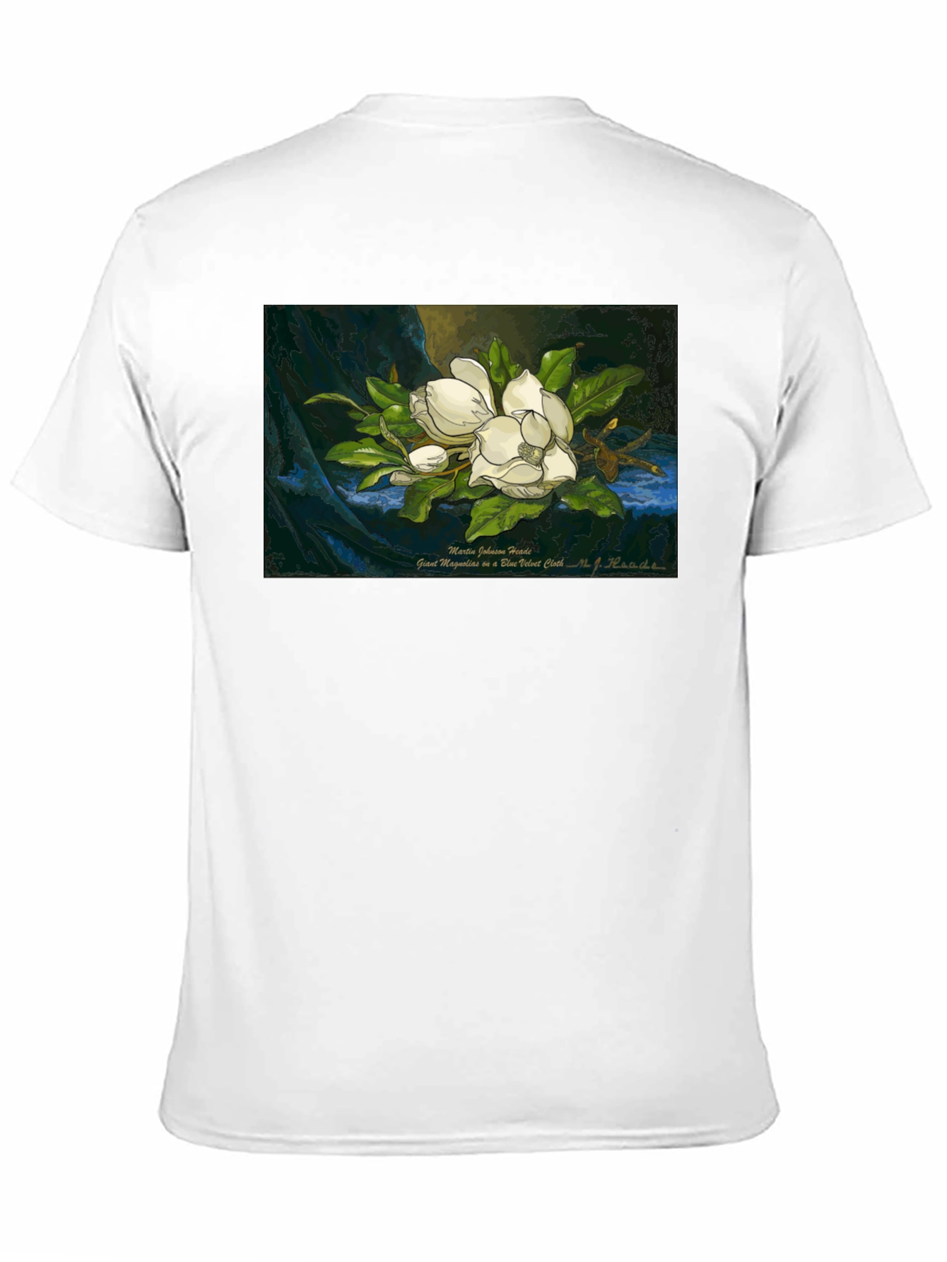 Magnolia Art Print T-Shirt - Elegant Floral Design