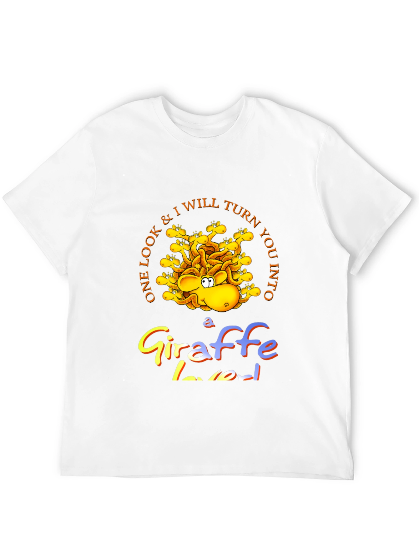 Giraffe Lover Black Graphic Tee