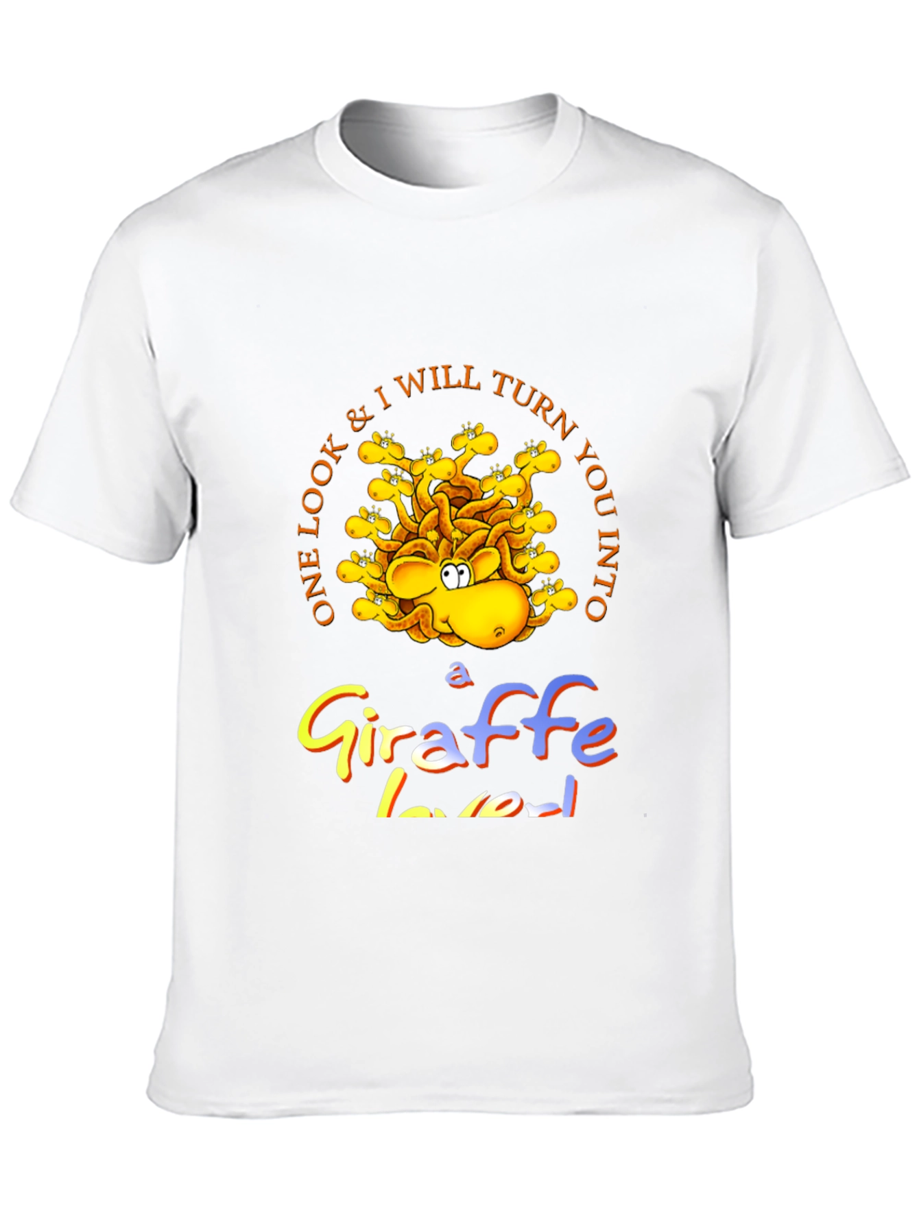 Giraffe Lover Black Graphic Tee