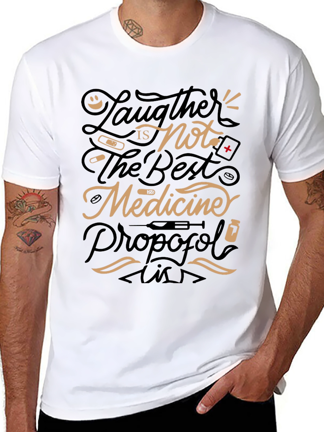 Humorous Medical T-Shirt: Laughter Not Best Medicine