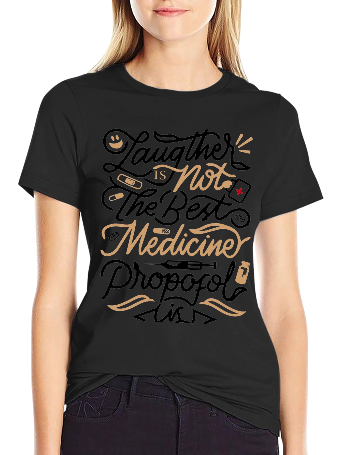 Humorous Medical T-Shirt: Laughter Not Best Medicine
