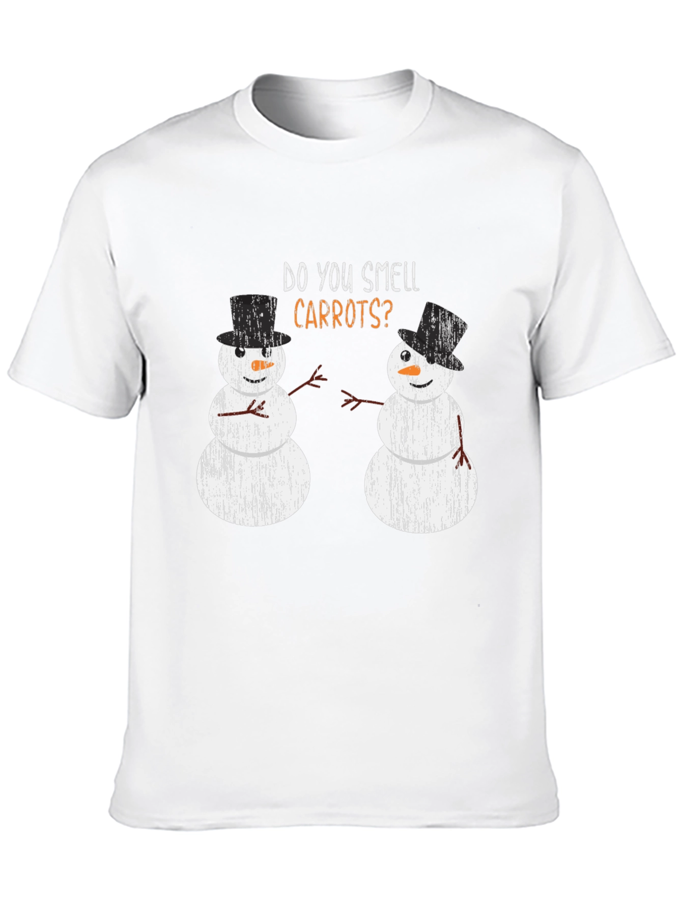 Funny Snowman Carrots Holiday T-Shirt