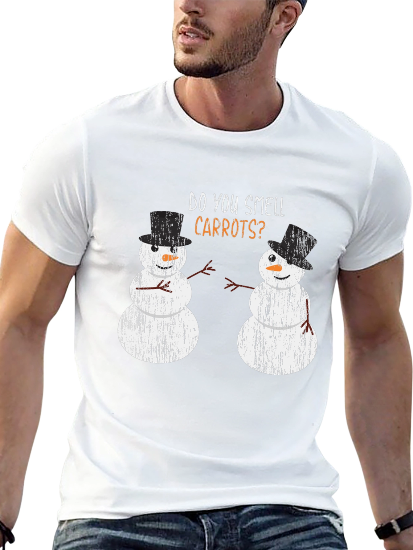 Funny Snowman Carrots Holiday T-Shirt