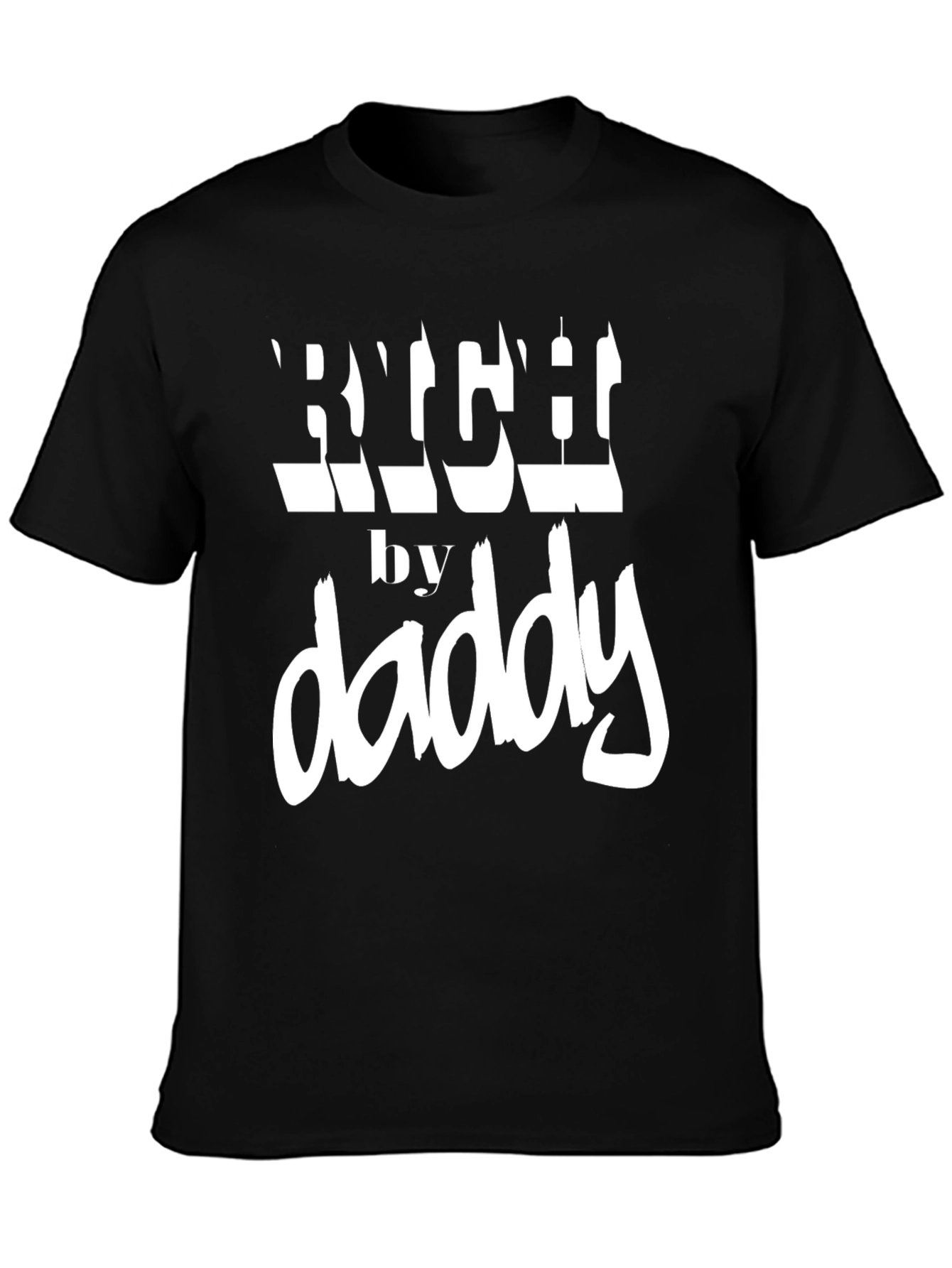 Rich By Daddy Graphic Tee Black Cotton