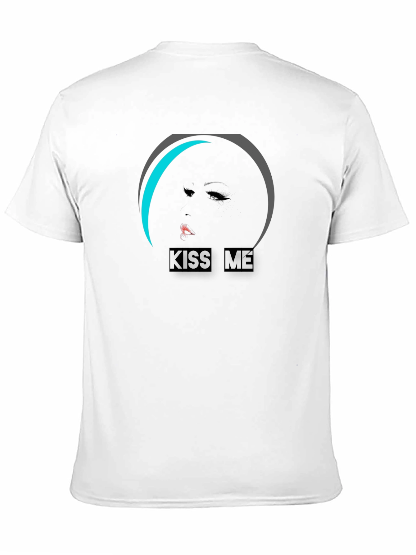Kiss Me Graphic Tee - Stylish Black Cotton T-Shirt
