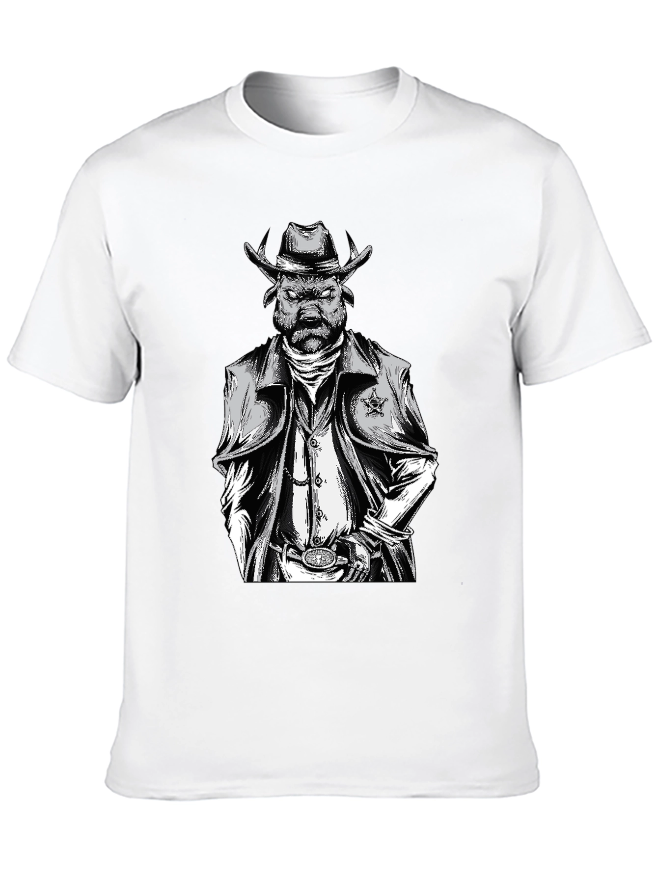 Cowboy Bull T-Shirt - Wild West Style