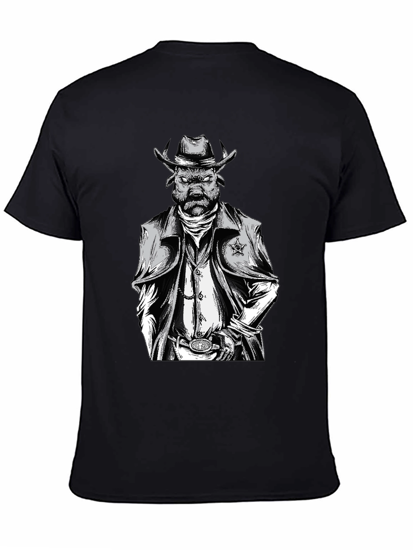 Cowboy Bull T-Shirt - Wild West Style
