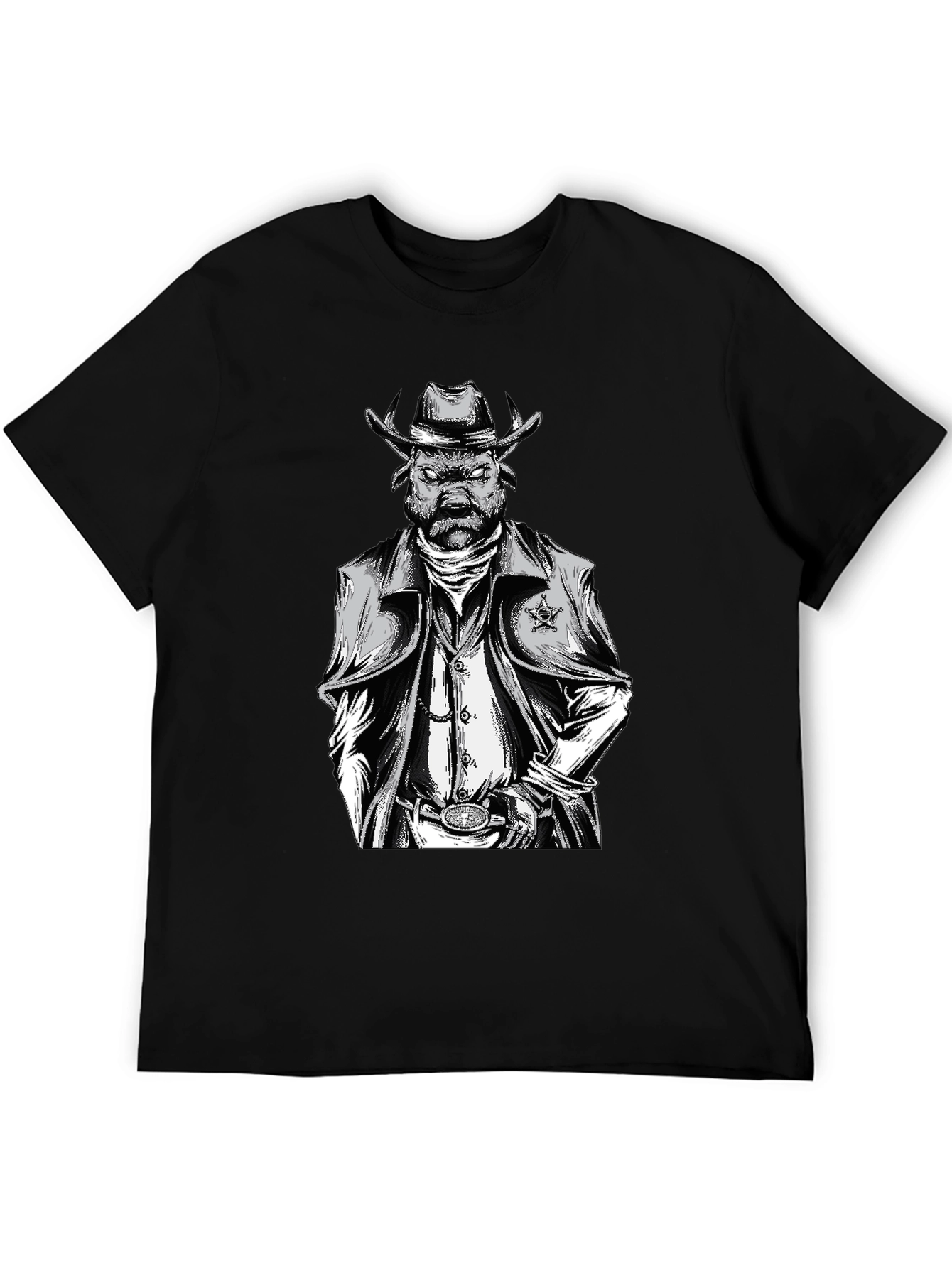 Cowboy Bull T-Shirt - Wild West Style