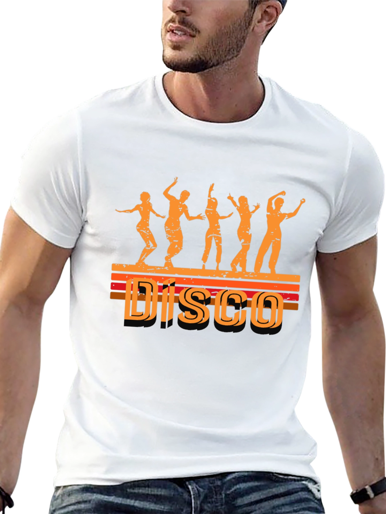 Retro Disco Dance T-Shirt - Black