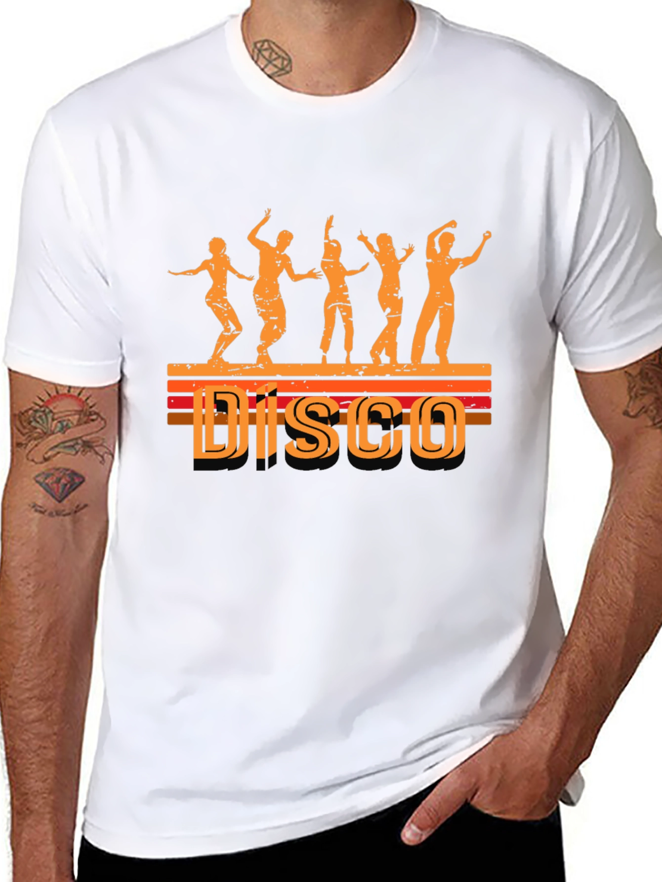 Retro Disco Dance T-Shirt - Black