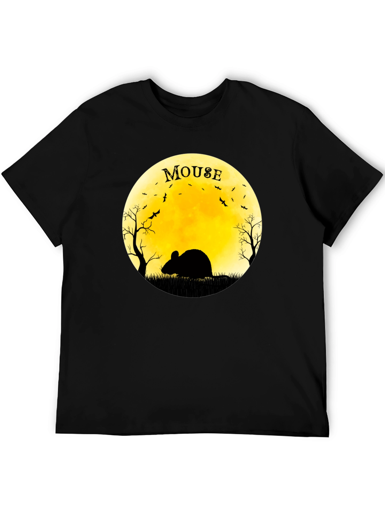 Halloween Mouse on the Moon Graphic T-Shirt