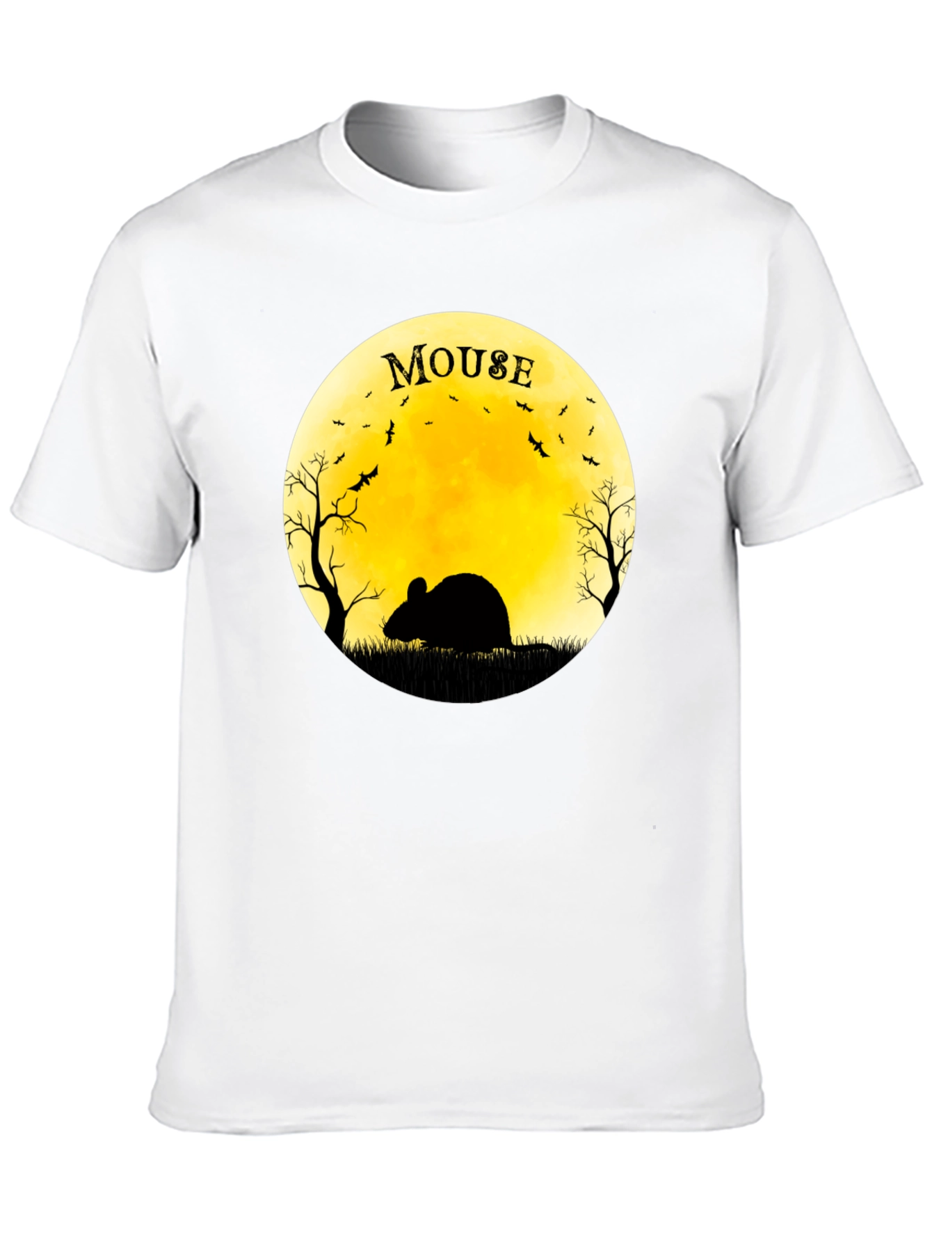 Halloween Mouse on the Moon Graphic T-Shirt