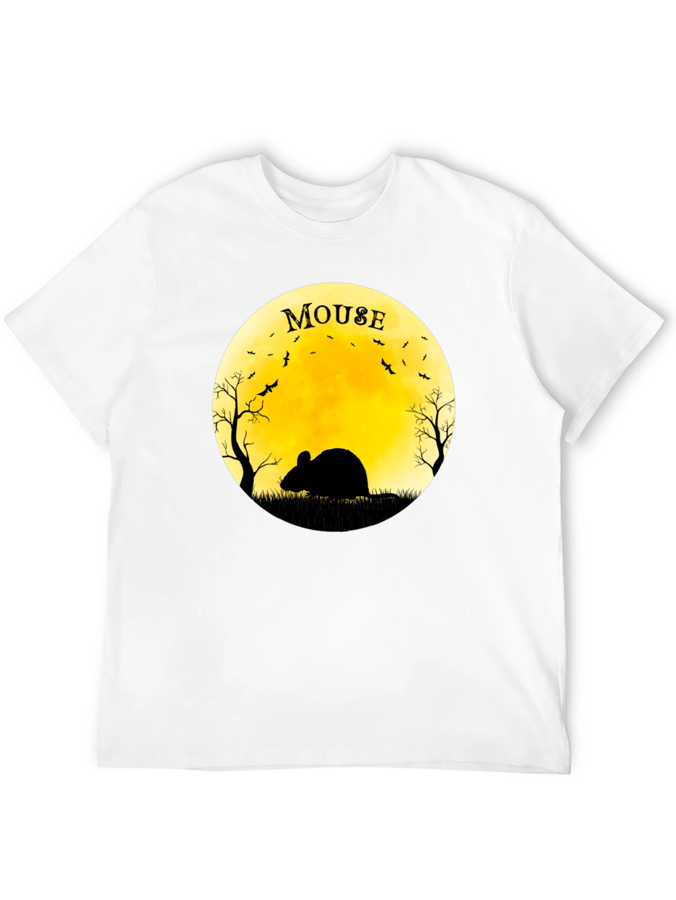 Halloween Mouse on the Moon Graphic T-Shirt