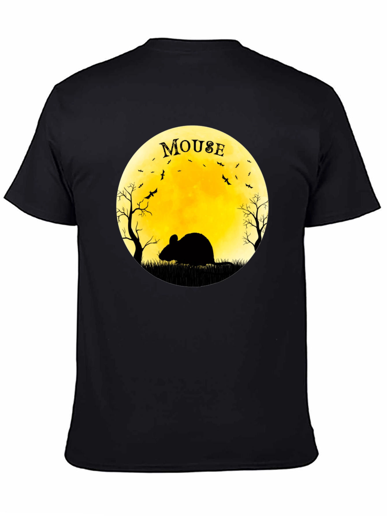 Halloween Mouse on the Moon Graphic T-Shirt