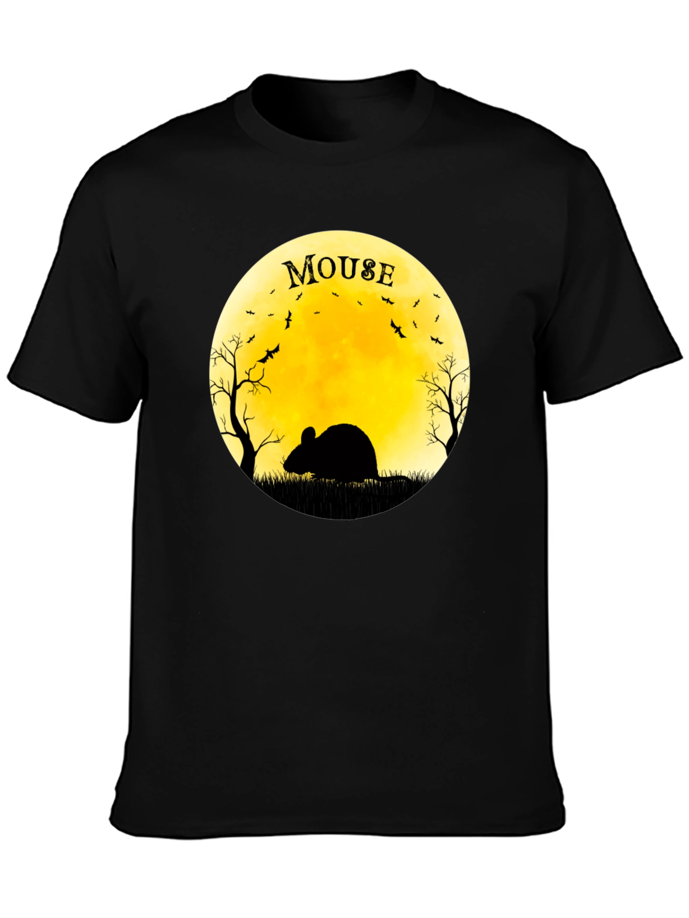 Halloween Mouse on the Moon Graphic T-Shirt