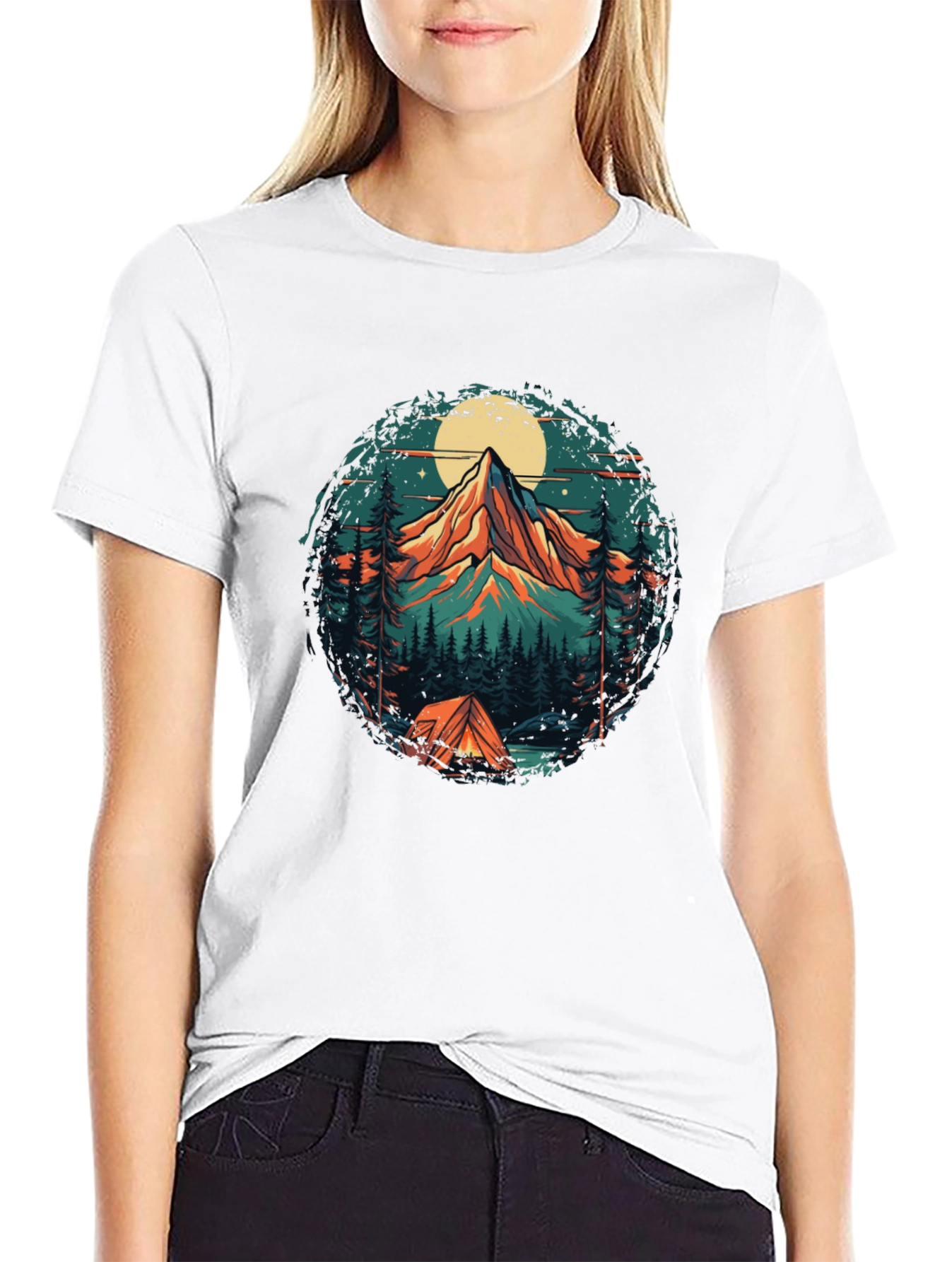 Mountain Adventure Graphic Tee - Camping Style