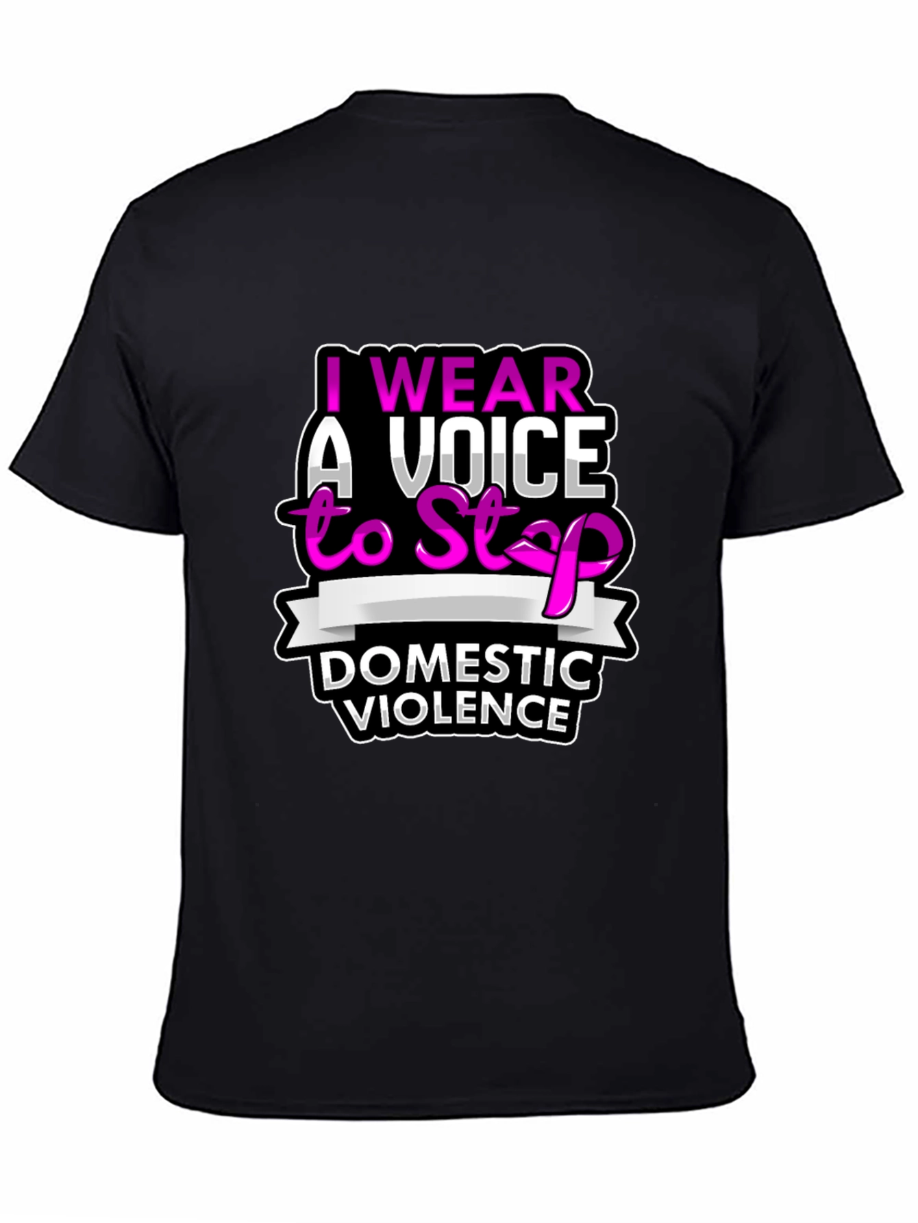 I Wear A Voice To Stop Domestic Violence T-Shirt