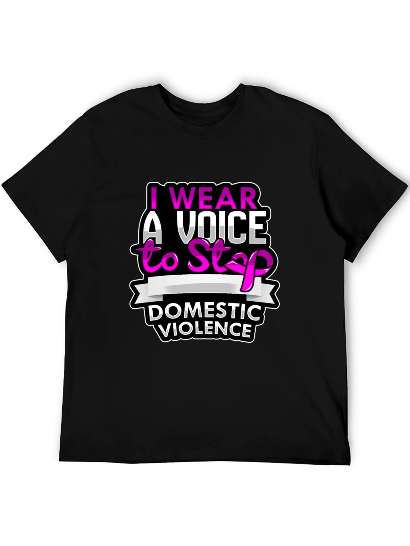 I Wear A Voice To Stop Domestic Violence T-Shirt
