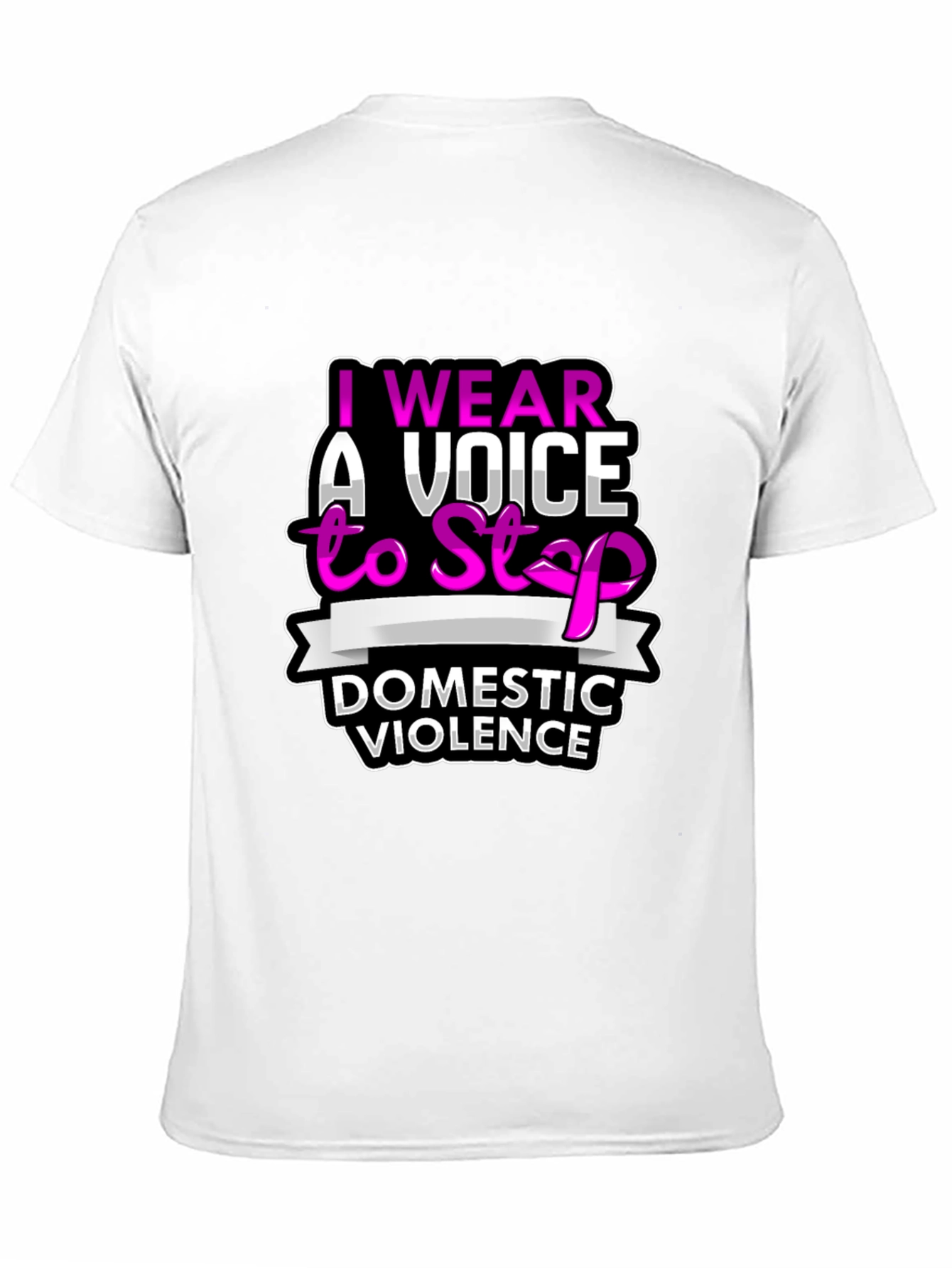 I Wear A Voice To Stop Domestic Violence T-Shirt