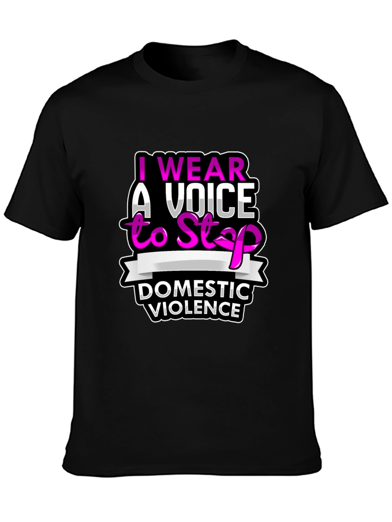 I Wear A Voice To Stop Domestic Violence T-Shirt