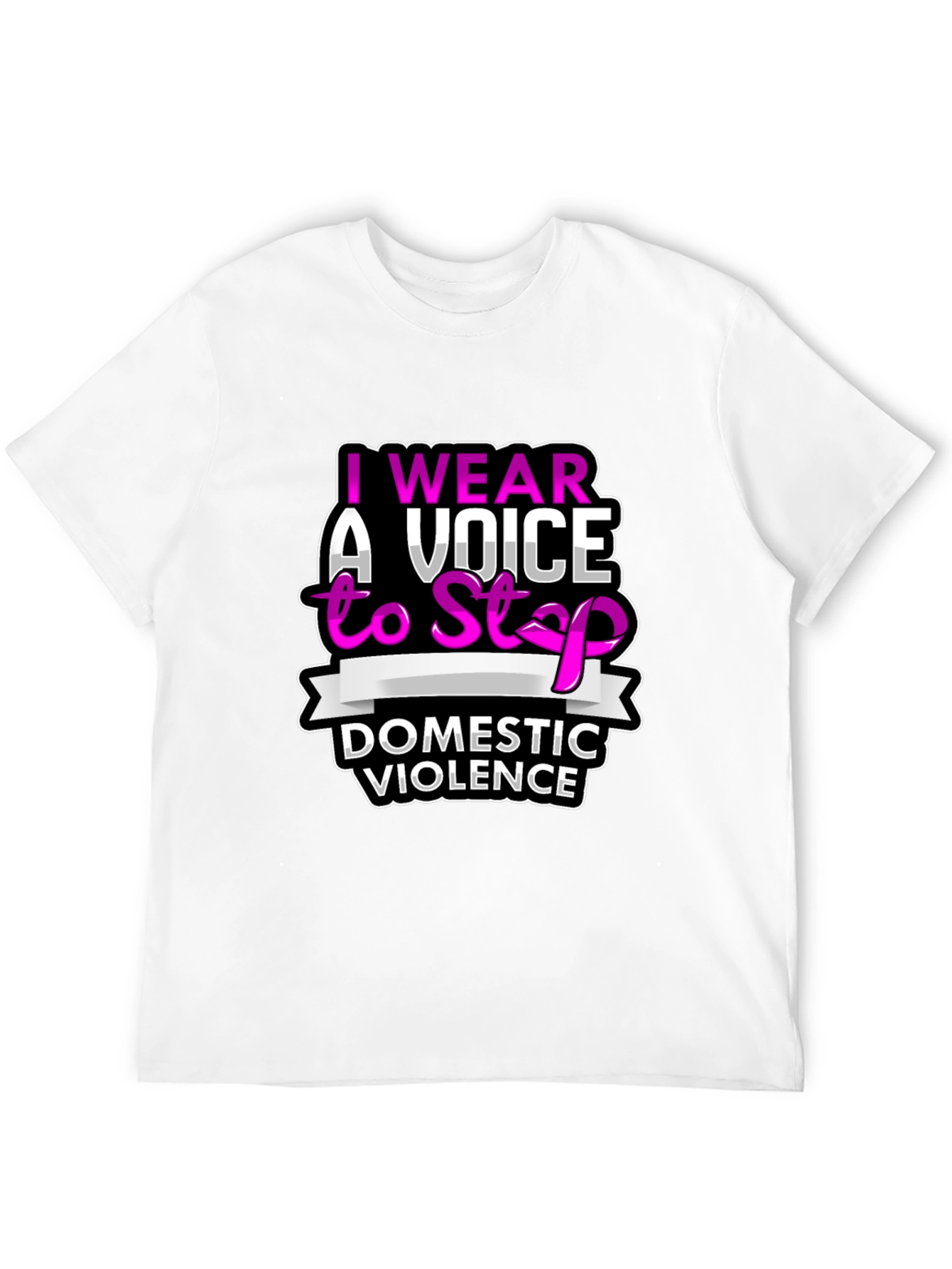 I Wear A Voice To Stop Domestic Violence T-Shirt
