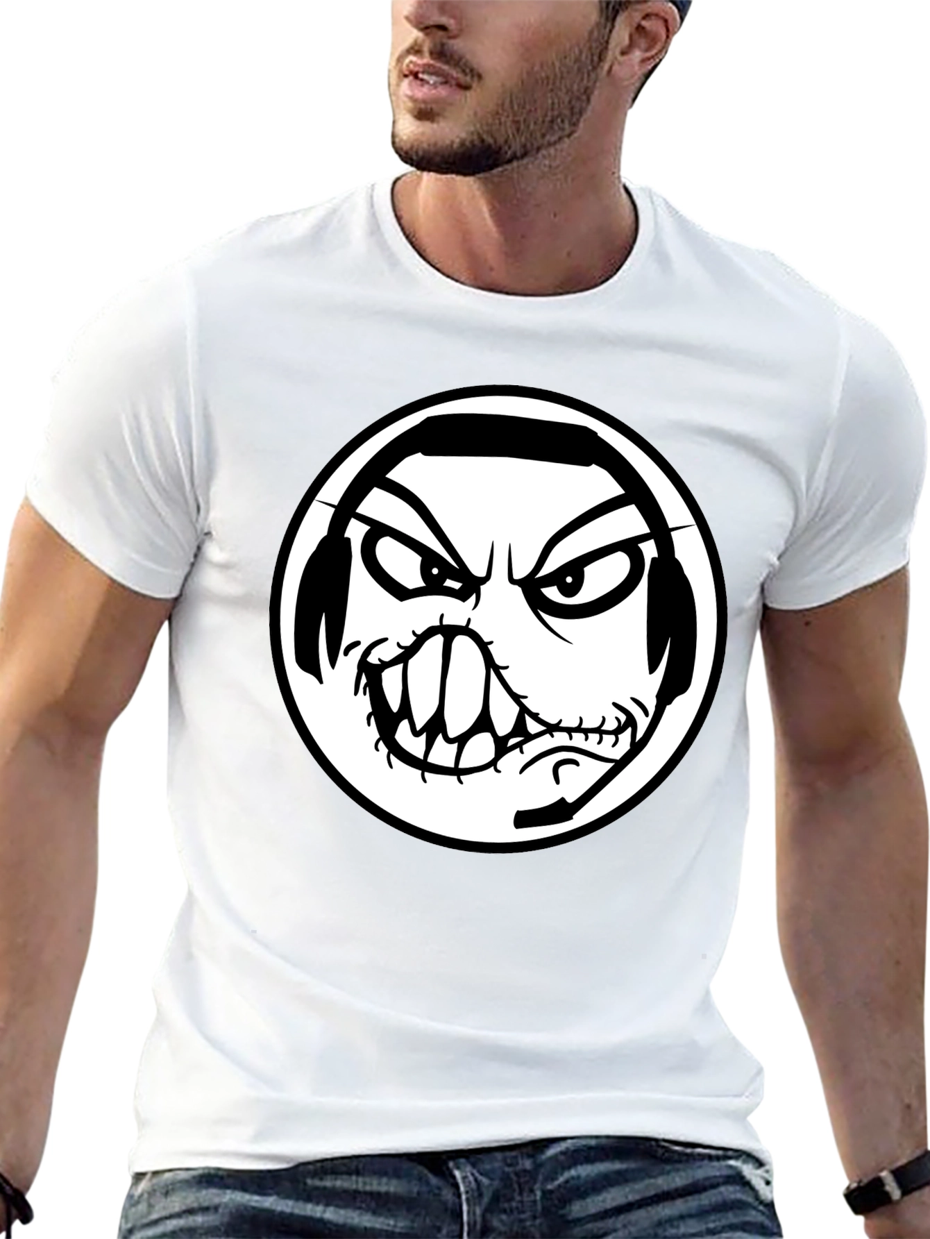 Graphic Tee: Black Shirt with Angry Gamer Design