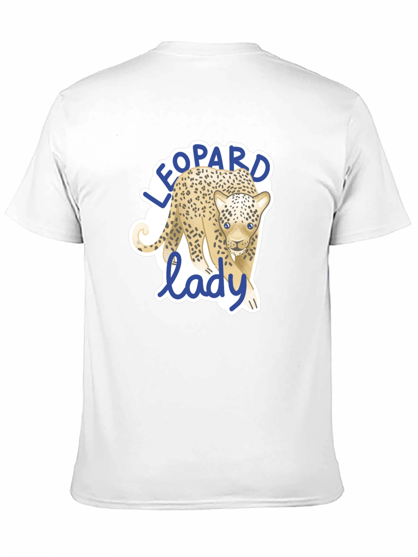 Leopard Lady Graphic Print Black T-Shirt